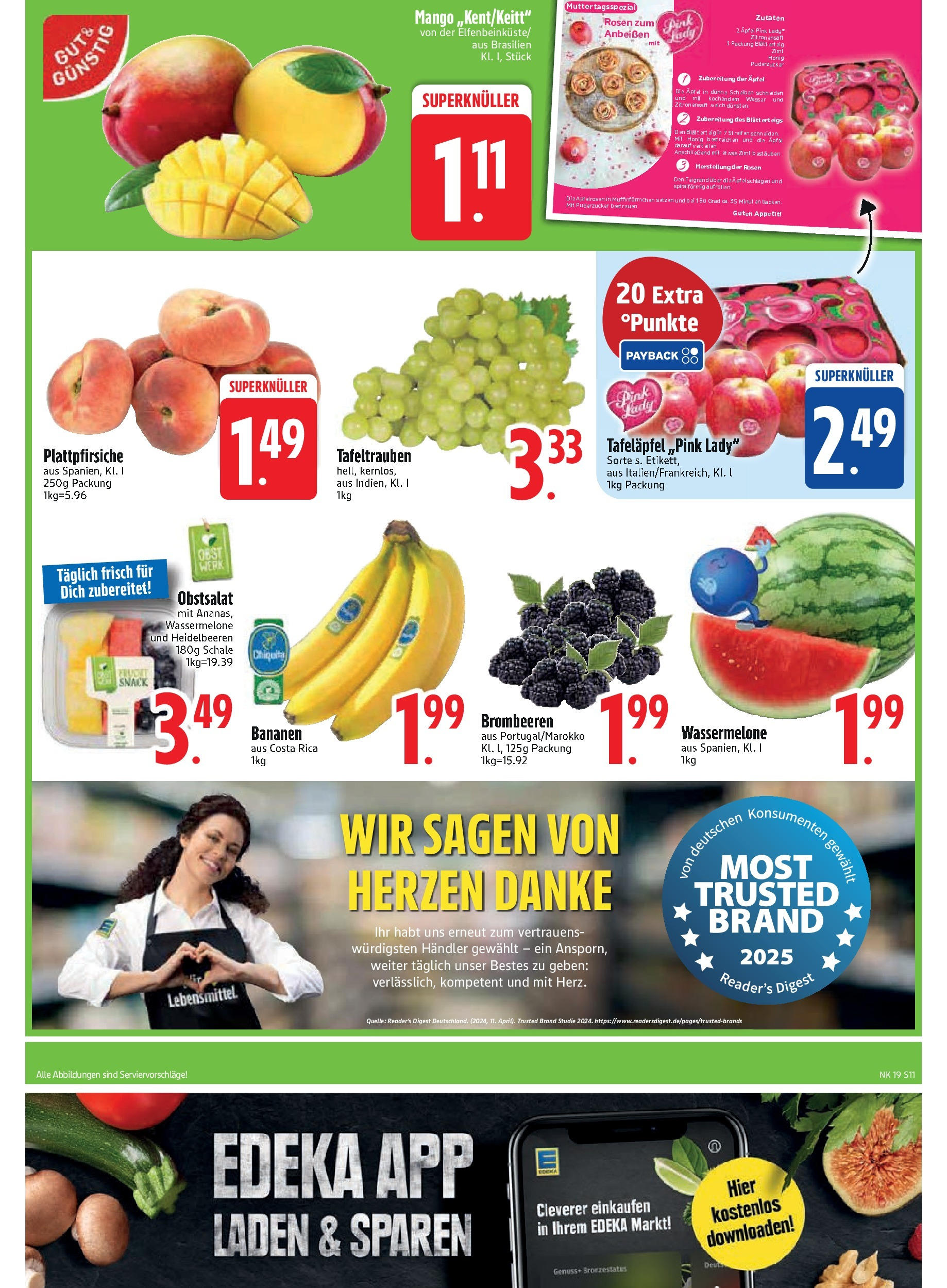 Edeka - EDEKA: Wochenangebote (ab 04.05.2025) » Angebote Online | Seite: 13 | Produkte: Äpfel, Grat, Heidelbeeren, Obst Edeka - EDEKA: Wochenangebote (ab 04.05.2025) » Angebote Online | Seite: 13 | Produkte: Äpfel, Grat, Heidelbeeren, Obst