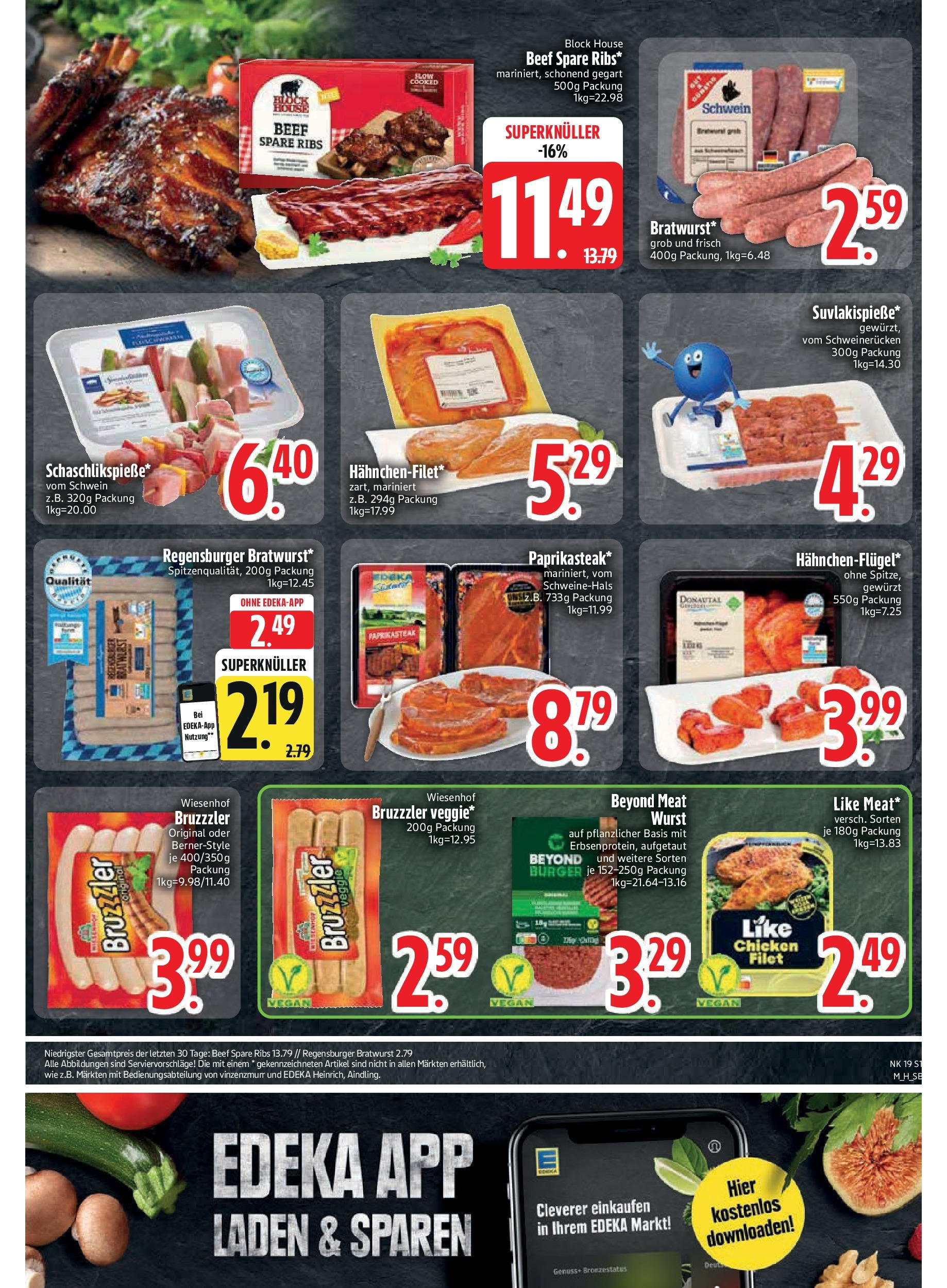 Edeka - EDEKA: Wochenangebote (ab 05.05.2025) » Angebote Online | Seite: 19 | Produkte: Bratwurst, Burger, Wurst, Steak Edeka - EDEKA: Wochenangebote (ab 05.05.2025) » Angebote Online | Seite: 19 | Produkte: Bratwurst, Burger, Wurst, Steak