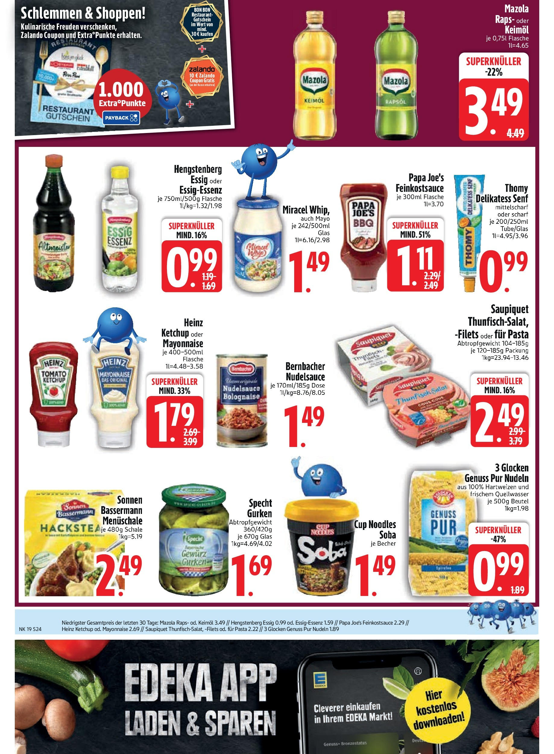 Edeka - EDEKA: Wochenangebote (ab 04.05.2025) » Angebote Online | Seite: 26 | Produkte: Rapsöl, Heinz ketchup, Pasta, Salat Edeka - EDEKA: Wochenangebote (ab 04.05.2025) » Angebote Online | Seite: 26 | Produkte: Rapsöl, Heinz ketchup, Pasta, Salat