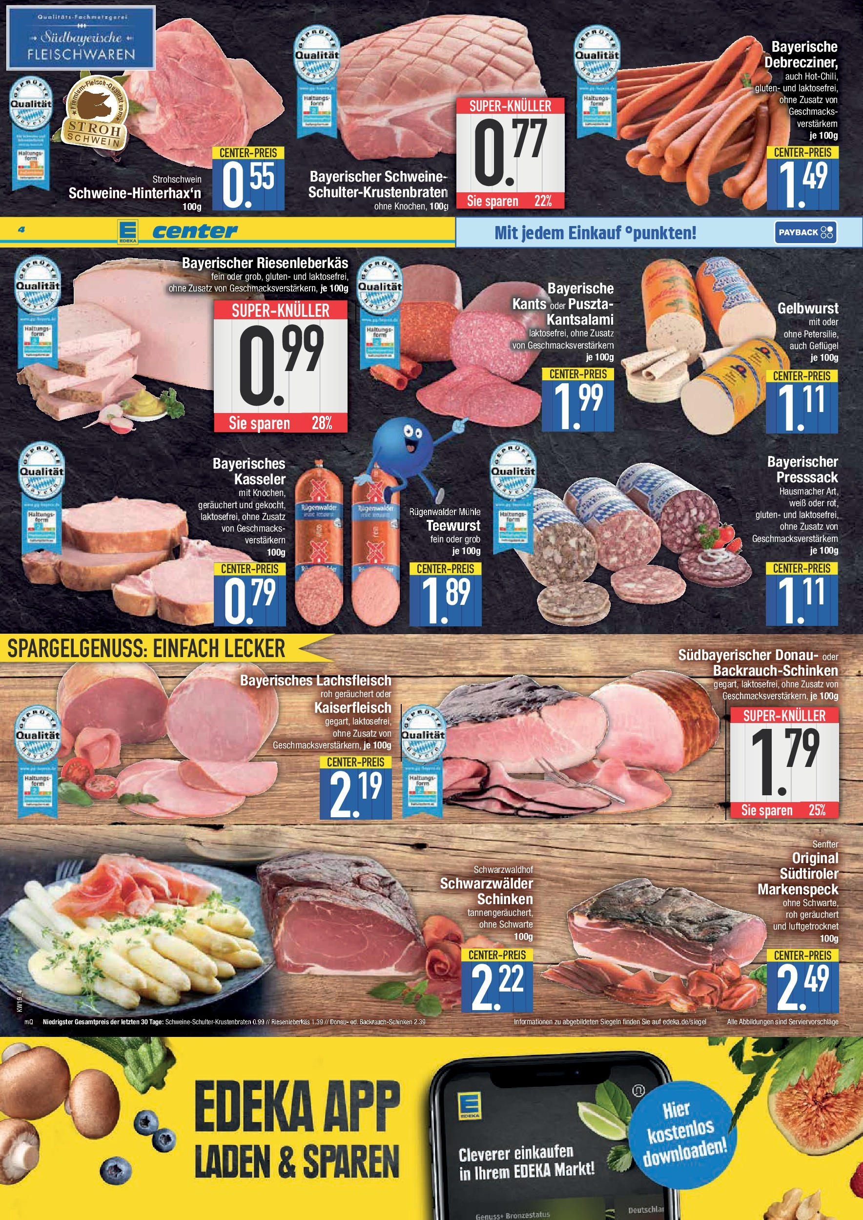 Edeka - E center: Wochenangebote (ab 04.05.2025) » Angebote Online | Seite: 4 | Produkte: Mühle, Schinken Edeka - E center: Wochenangebote (ab 04.05.2025) » Angebote Online | Seite: 4 | Produkte: Mühle, Schinken