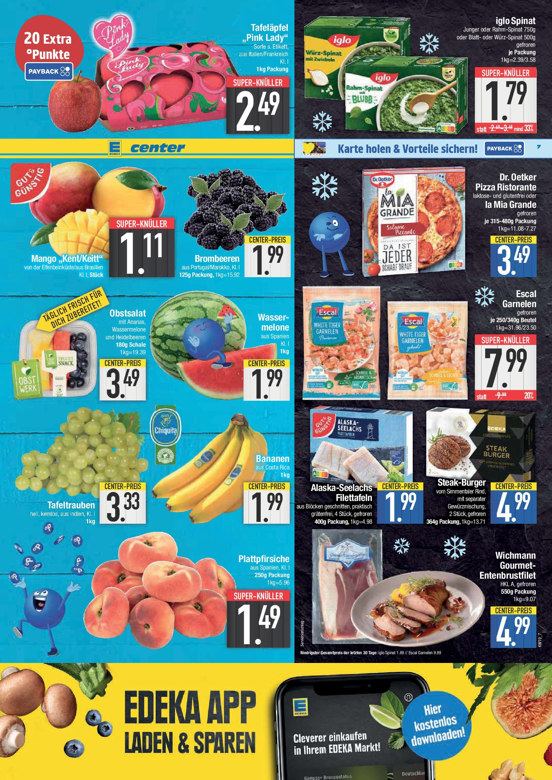 Edeka - E center: Wochenangebote (ab 04.05.2025) » Angebote Online | Seite: 7 | Produkte: Ristorante, Iglo, Burger, Salami Edeka - E center: Wochenangebote (ab 04.05.2025) » Angebote Online | Seite: 7 | Produkte: Ristorante, Iglo, Burger, Salami