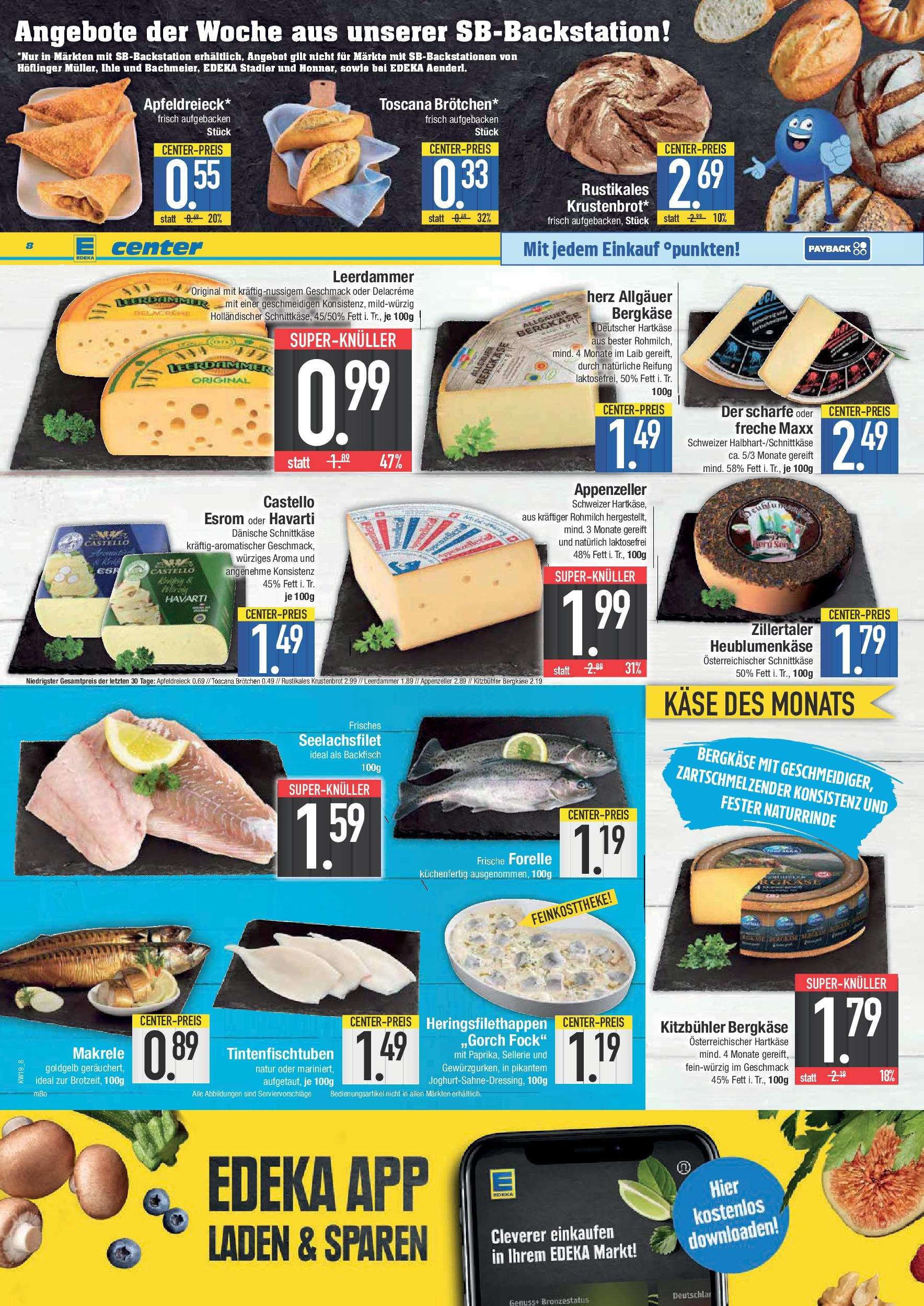 Edeka - E center: Wochenangebote (ab 04.05.2025) » Angebote Online | Seite: 8 | Produkte: Käse, Leerdammer Edeka - E center: Wochenangebote (ab 04.05.2025) » Angebote Online | Seite: 8 | Produkte: Käse, Leerdammer