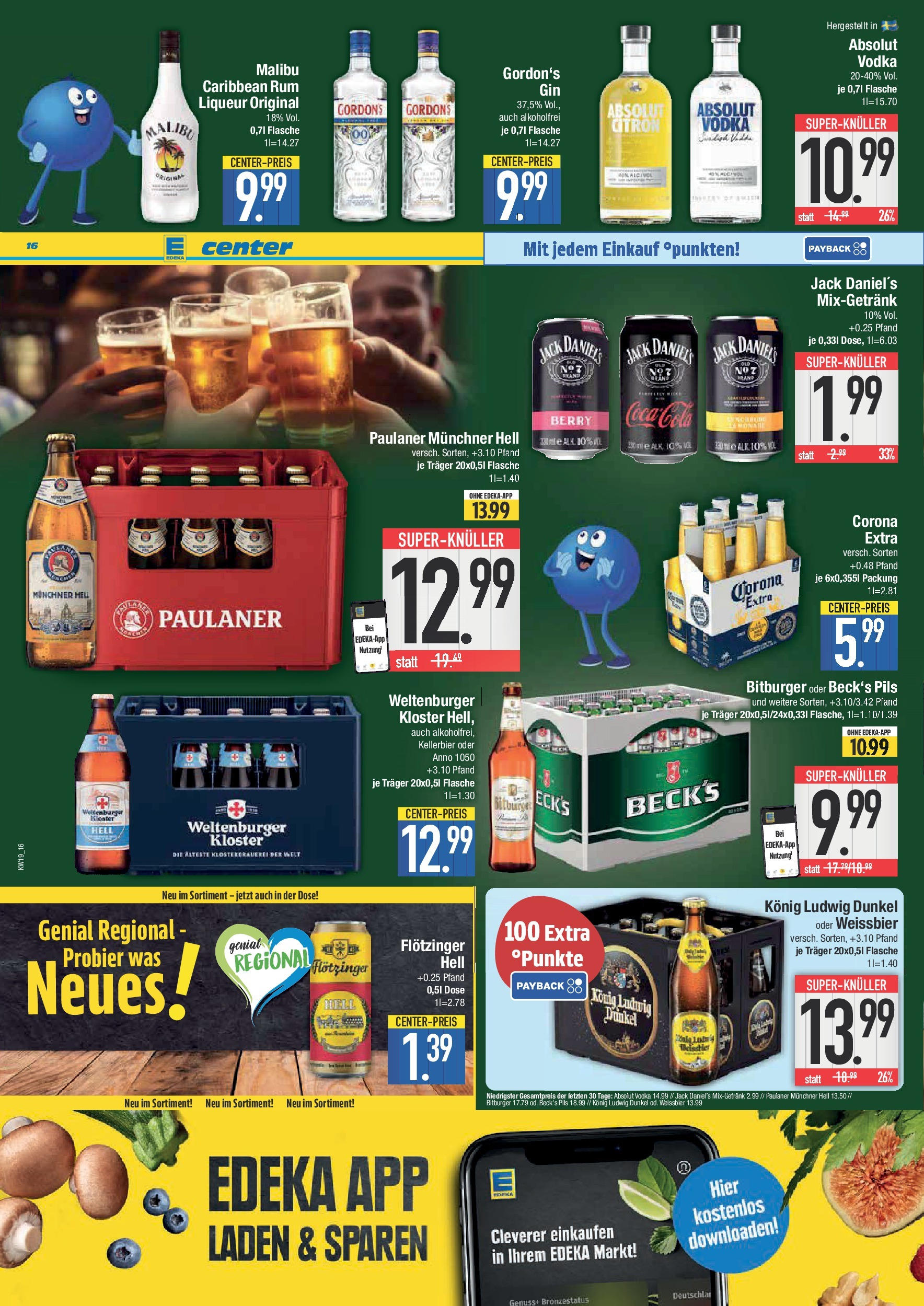 Edeka - E center: Wochenangebote (ab 04.05.2025) » Angebote Online | Seite: 16 | Produkte: Bitburger, Jack Daniel's, Vodka, Paulaner Edeka - E center: Wochenangebote (ab 04.05.2025) » Angebote Online | Seite: 16 | Produkte: Bitburger, Jack Daniel's, Vodka, Paulaner