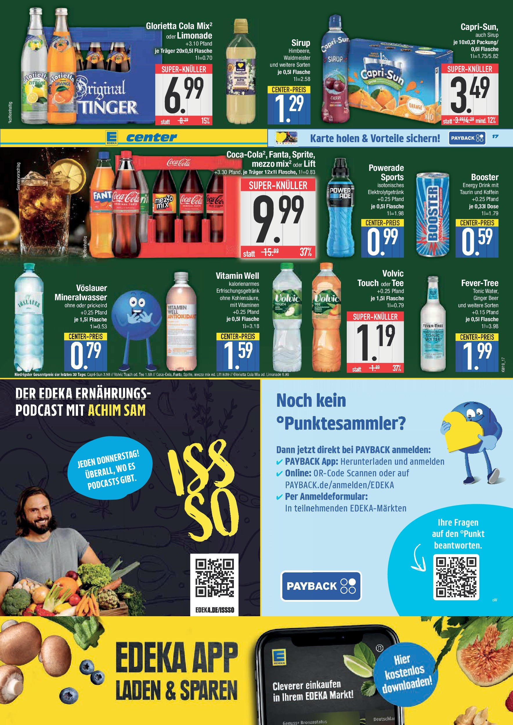 Edeka - E center: Wochenangebote (ab 04.05.2025) » Angebote Online | Seite: 17 | Produkte: Cola, Mineralwasser, Tee, Volvic Edeka - E center: Wochenangebote (ab 04.05.2025) » Angebote Online | Seite: 17 | Produkte: Cola, Mineralwasser, Tee, Volvic