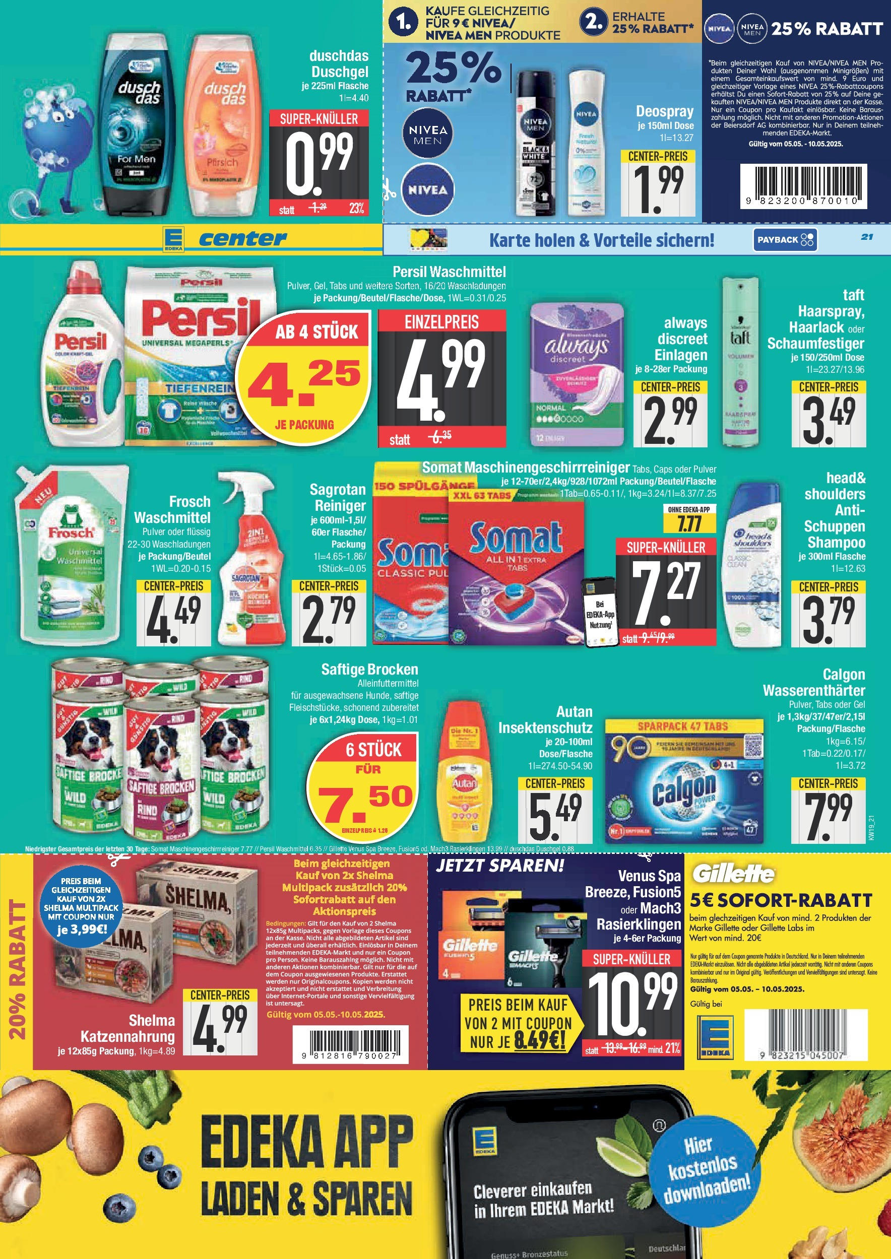 Edeka - E center: Wochenangebote (ab 04.05.2025) » Angebote Online | Seite: 21 | Produkte: Shampoo, Duschgel, Deodorant, Shower Gel Edeka - E center: Wochenangebote (ab 04.05.2025) » Angebote Online | Seite: 21 | Produkte: Shampoo, Duschgel, Deodorant, Shower Gel
