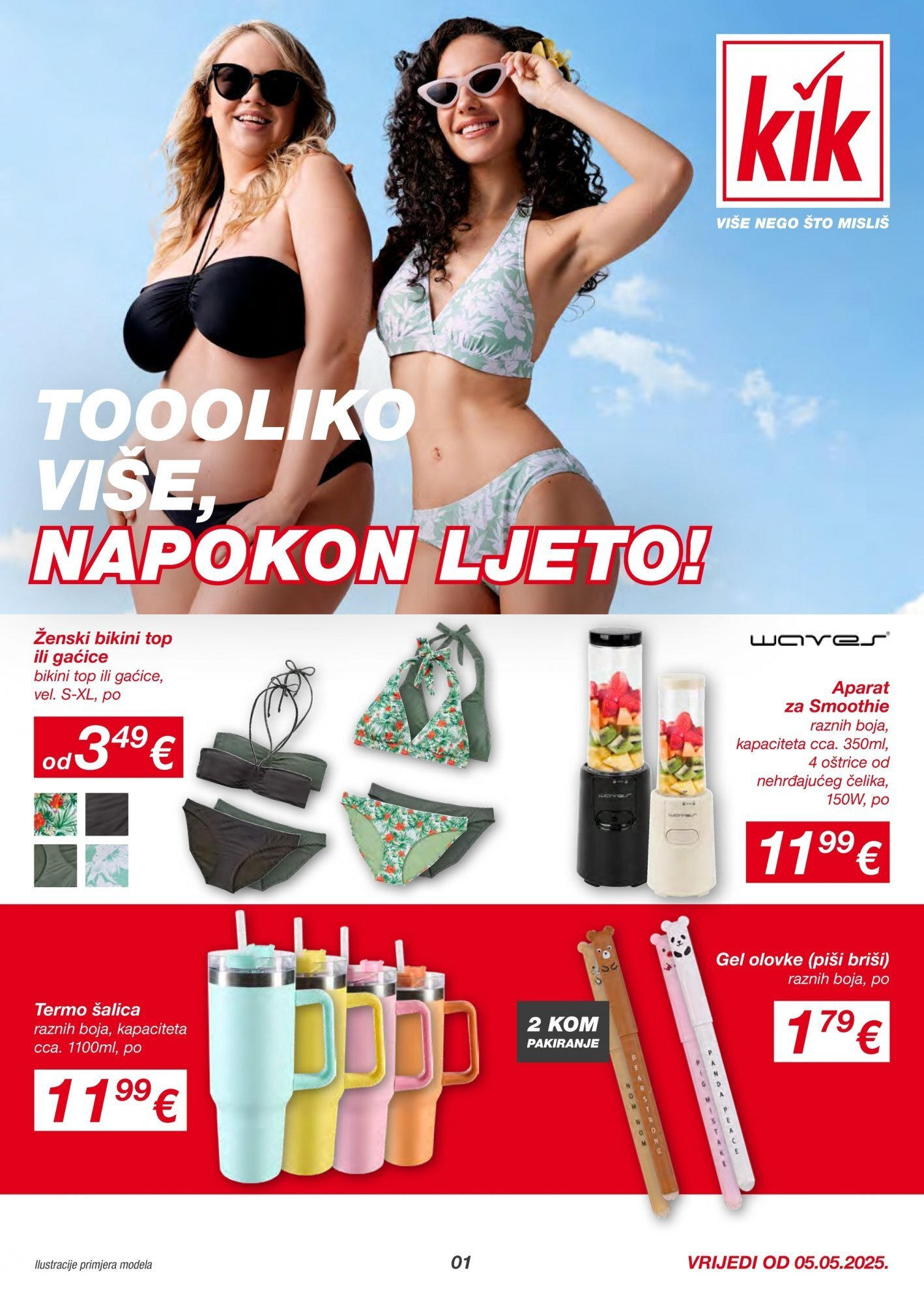 Kik - KiK katalog do 11.05.2025 novi od 04.05.2025 na listanje > letak digitalni | Stranica: 1 | Proizvodi: Gaćice, Smoothie, Šalica