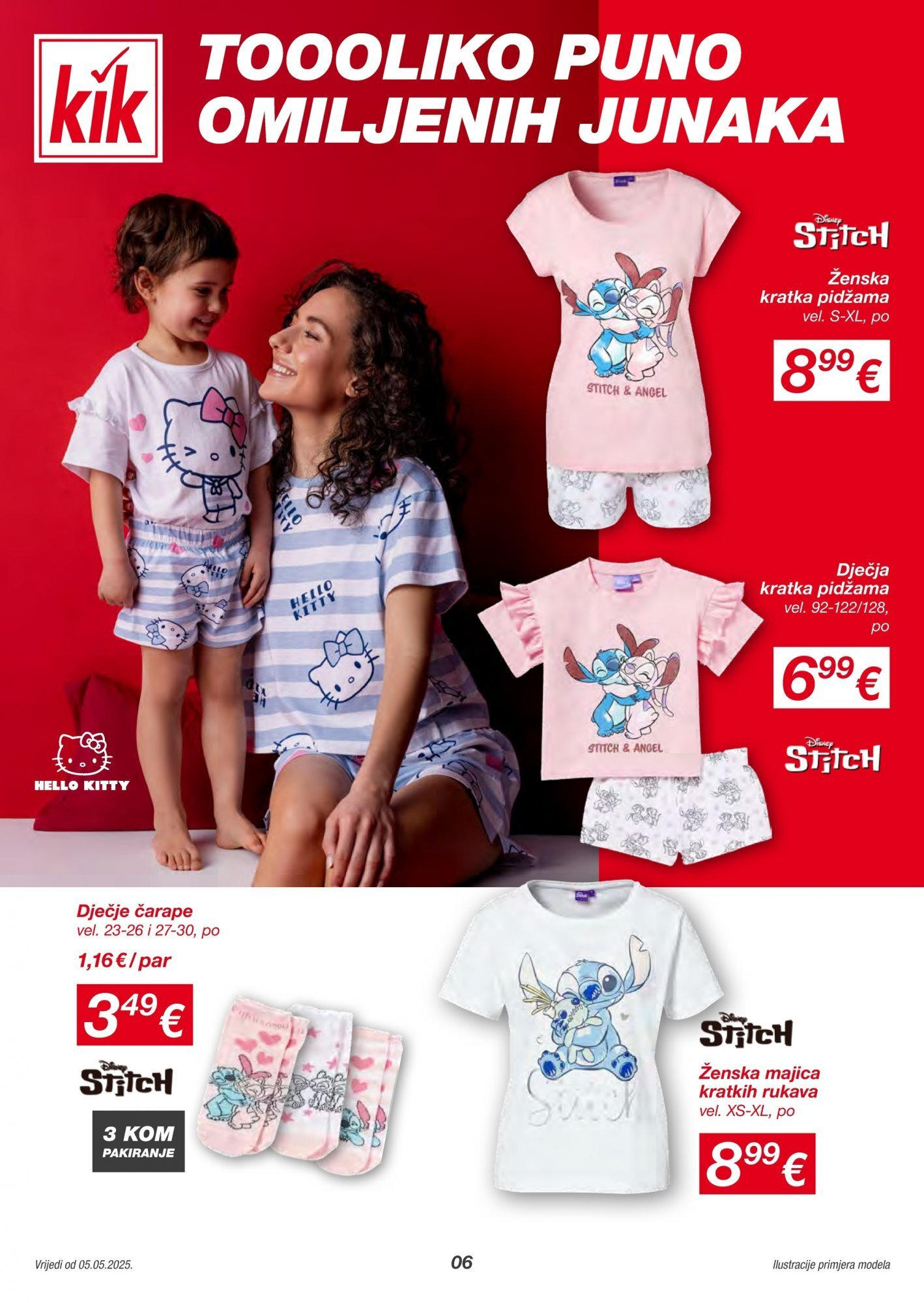 Kik - KiK katalog do 11.05.2025 novi od 04.05.2025 na listanje > letak digitalni | Stranica: 6 | Proizvodi: Majica, Čarape, Pidžama