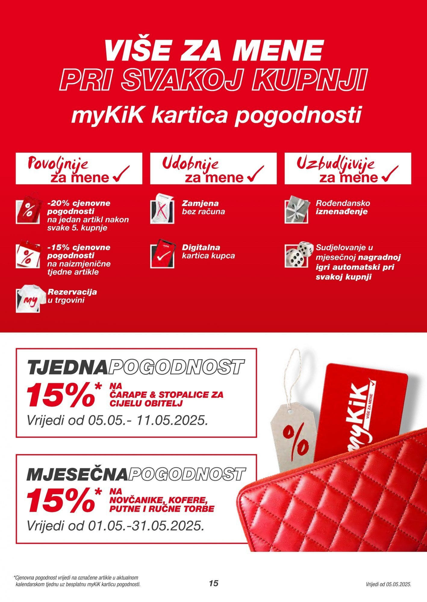 Kik - KiK katalog do 11.05.2025 novi od 04.05.2025 na listanje > letak digitalni | Stranica: 15 | Proizvodi: Čarape