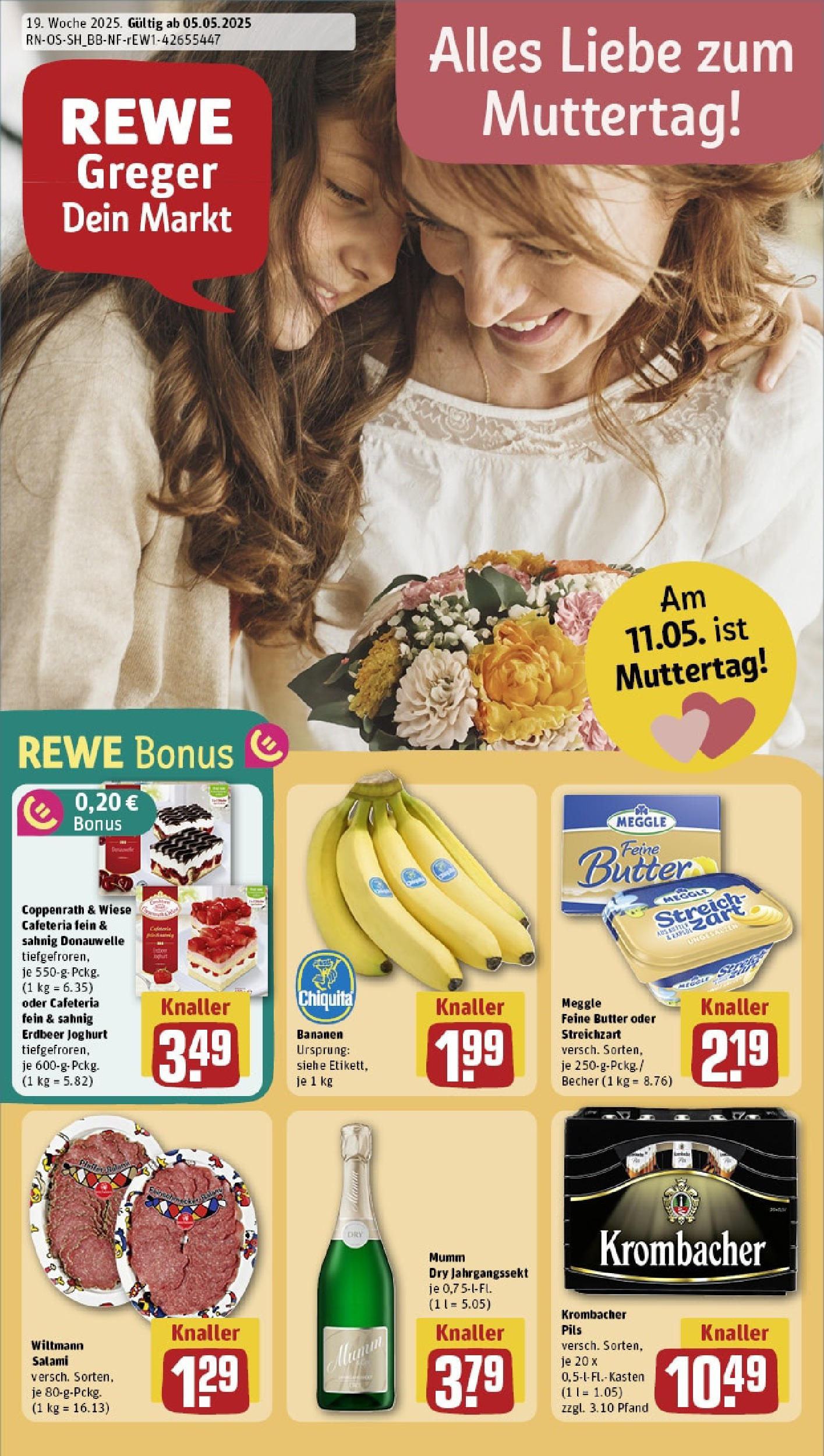 Rewe - Rewe: Wochenangebote (ab 04.05.2025) zum Blättern » Angebote | Seite: 1 | Produkte: Butter, Pils, Krombacher, Meggle butter Rewe - Rewe: Wochenangebote (ab 04.05.2025) zum Blättern » Angebote | Seite: 1 | Produkte: Butter, Pils, Krombacher, Meggle butter