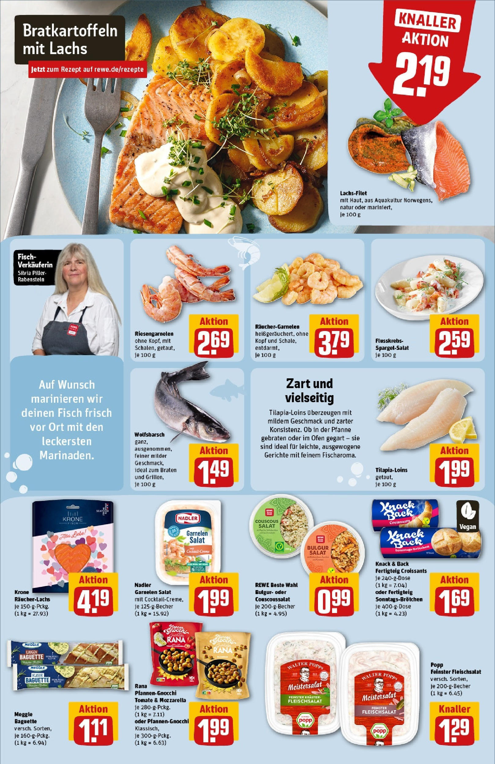 Rewe - Rewe: Wochenangebote (ab 04.05.2025) zum Blättern » Angebote | Seite: 16 | Produkte: Baguette, Garnelen, Räucherlachs, Salat Rewe - Rewe: Wochenangebote (ab 04.05.2025) zum Blättern » Angebote | Seite: 16 | Produkte: Baguette, Garnelen, Räucherlachs, Salat