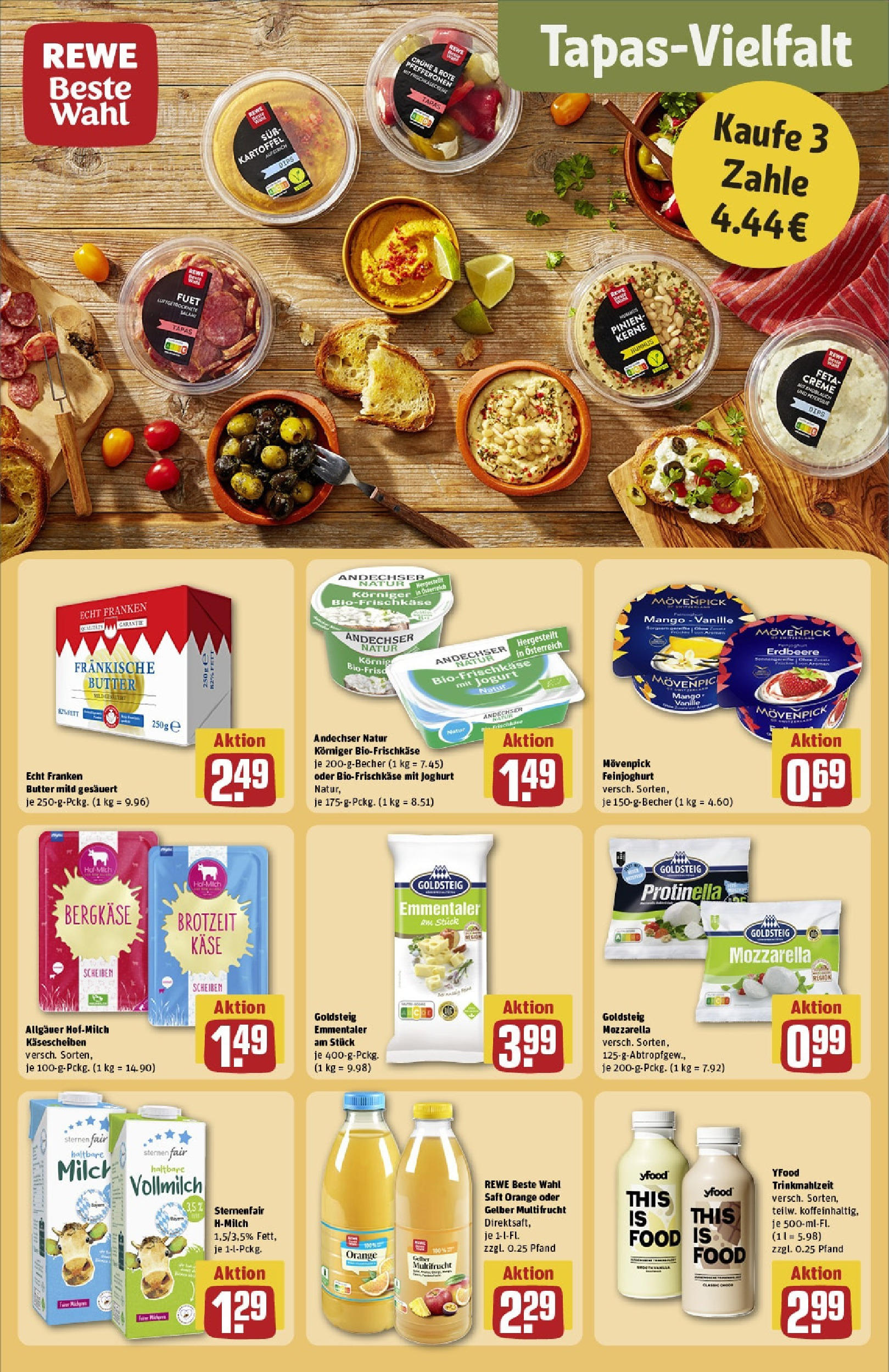 Rewe - Rewe: Wochenangebote (ab 04.05.2025) zum Blättern » Angebote | Seite: 21 | Produkte: Milch, Käse, Joghurt, Saft Rewe - Rewe: Wochenangebote (ab 04.05.2025) zum Blättern » Angebote | Seite: 21 | Produkte: Milch, Käse, Joghurt, Saft