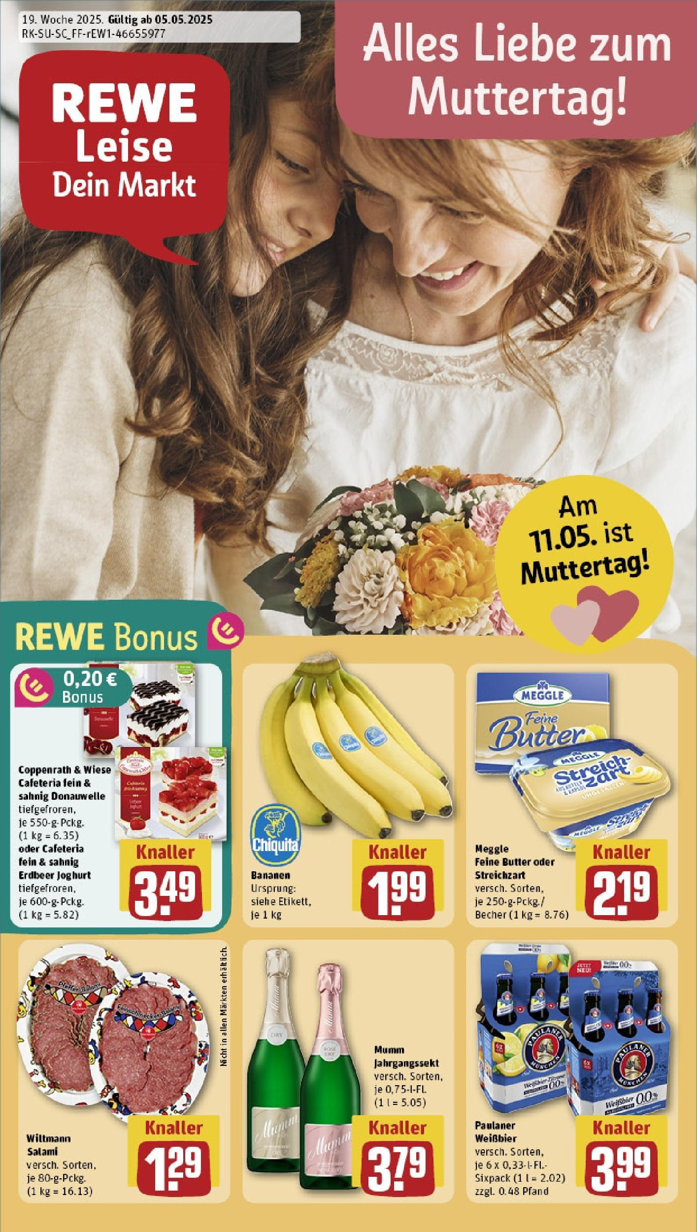 Rewe - Rewe: Wochenangebote (ab 04.05.2025) zum Blättern » Angebote | Seite: 1 | Produkte: Butter, Joghurt, Bananen, Paulaner Rewe - Rewe: Wochenangebote (ab 04.05.2025) zum Blättern » Angebote | Seite: 1 | Produkte: Butter, Joghurt, Bananen, Paulaner