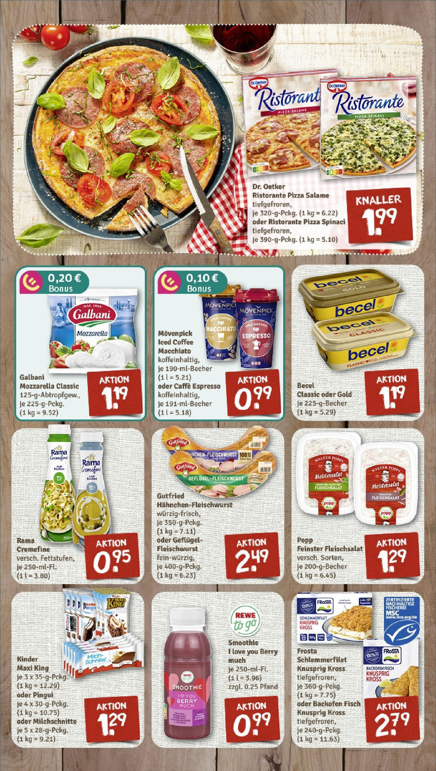 Rewe - Rewe: Wochenangebote (ab 04.05.2025) zum Blättern » Angebote | Seite: 8 | Produkte: Ristorante, Margarine, Rama cremefine, Pizza