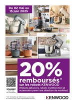 Connexion 20% remboursés sur les robots KENWOOD et accessoires - au 15.06.2025