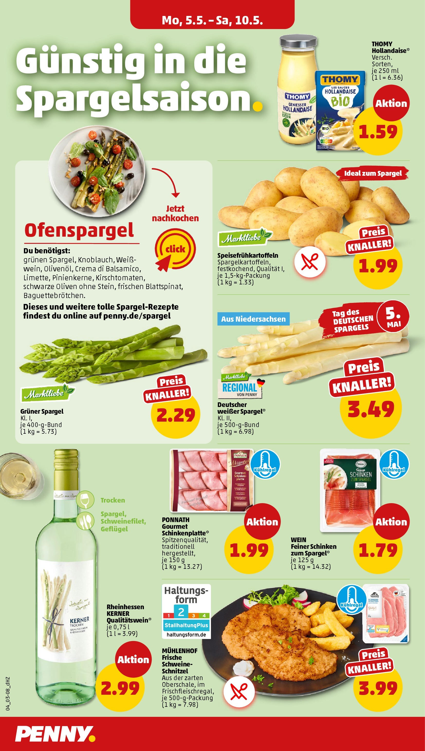 Penny - Penny: Wochenangebote (ab 04.05.2025) » Angebote Online | Seite: 4 | Produkte: Spargel, Schnitzel, Schinken, Wein Penny - Penny: Wochenangebote (ab 04.05.2025) » Angebote Online | Seite: 4 | Produkte: Spargel, Schnitzel, Schinken, Wein