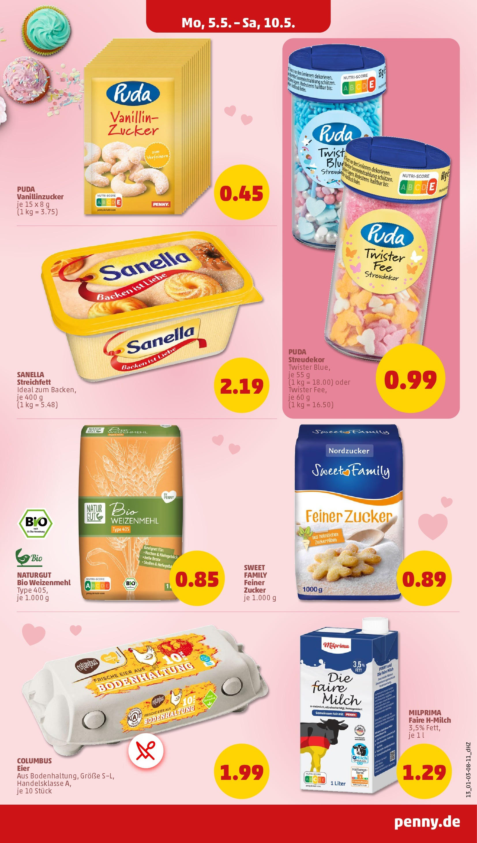 Penny - Penny: Wochenangebote (ab 04.05.2025) » Angebote Online | Seite: 13 | Produkte: Milch, Eier, Weizenmehl, Sanella Penny - Penny: Wochenangebote (ab 04.05.2025) » Angebote Online | Seite: 13 | Produkte: Milch, Eier, Weizenmehl, Sanella