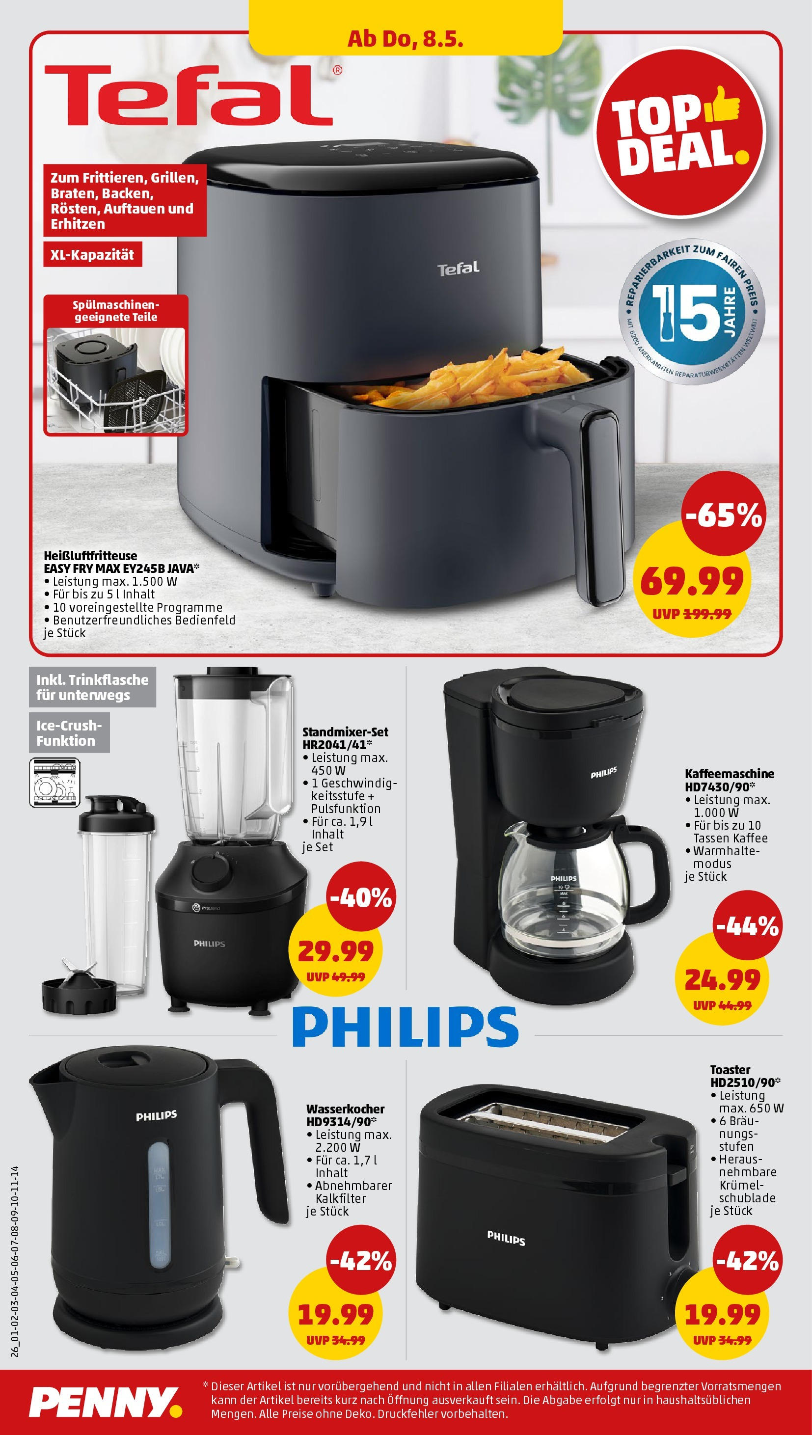 Penny - Penny: Wochenangebote (ab 04.05.2025) » Angebote Online | Seite: 26 | Produkte: Kaffeemaschine, Wasserkocher, Toaster, Heißluftfritteuse Penny - Penny: Wochenangebote (ab 04.05.2025) » Angebote Online | Seite: 26 | Produkte: Kaffeemaschine, Wasserkocher, Toaster, Heißluftfritteuse