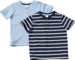 dm-drogerie markt ALANA T-Shirts mit Ripp-Struktur + Ringel-Muster, blau, Gr. 110 - bis 30.06.2025
