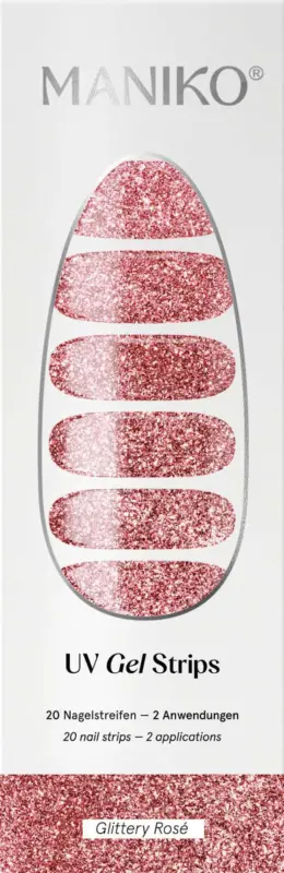 Maniko UV Gel Nagelfolien Glittery Rosé