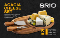 BRIO Дъска с нож Acacia