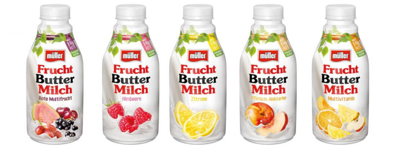 MÜLLER Frucht Butter Milch Zitrone, Himbeere