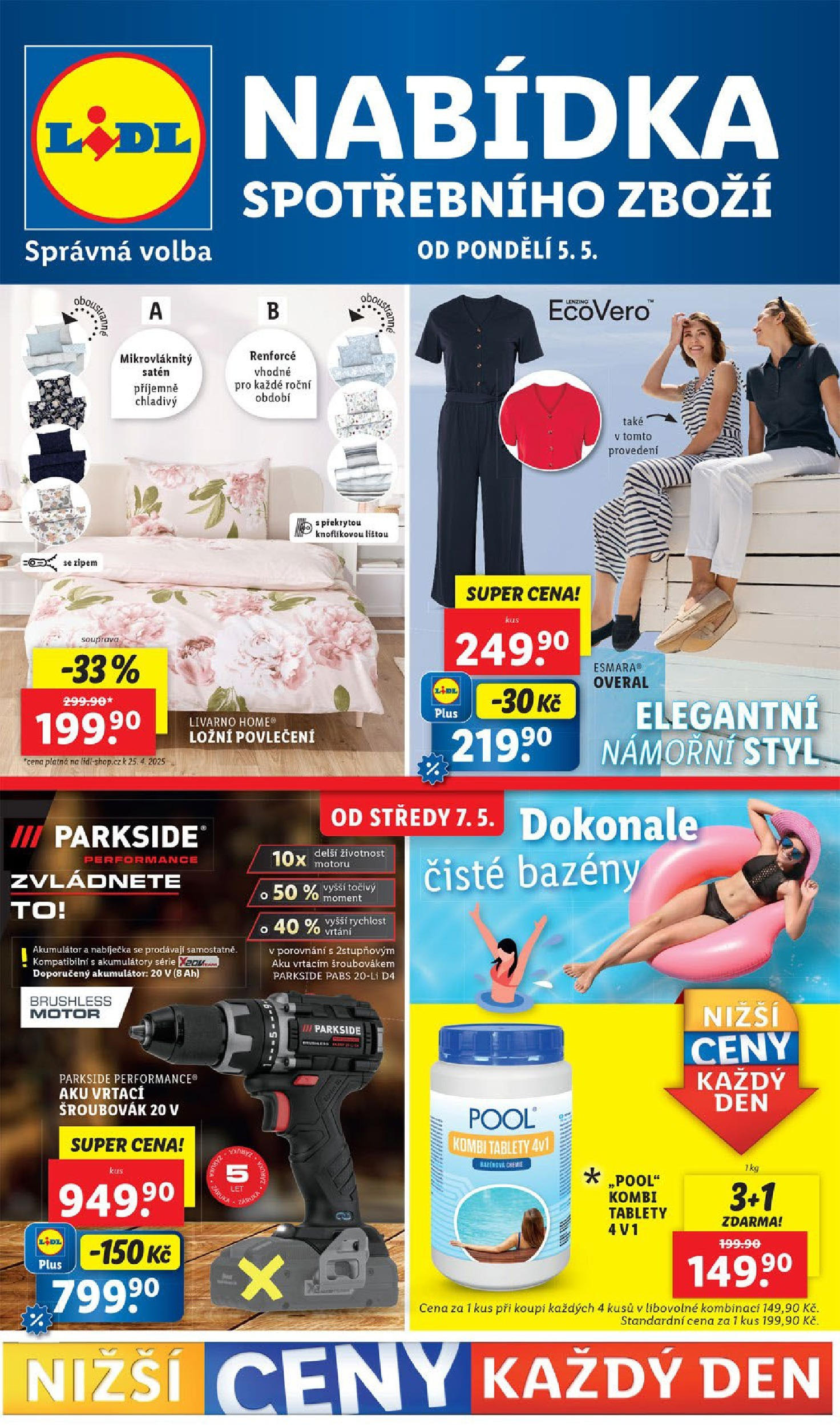 LIDL leták příští týden od 05.05.2025 >> Lidl Akce Náhled nabídky: Lidl Leták - Spotřební zboží platný od 05.05.2025
