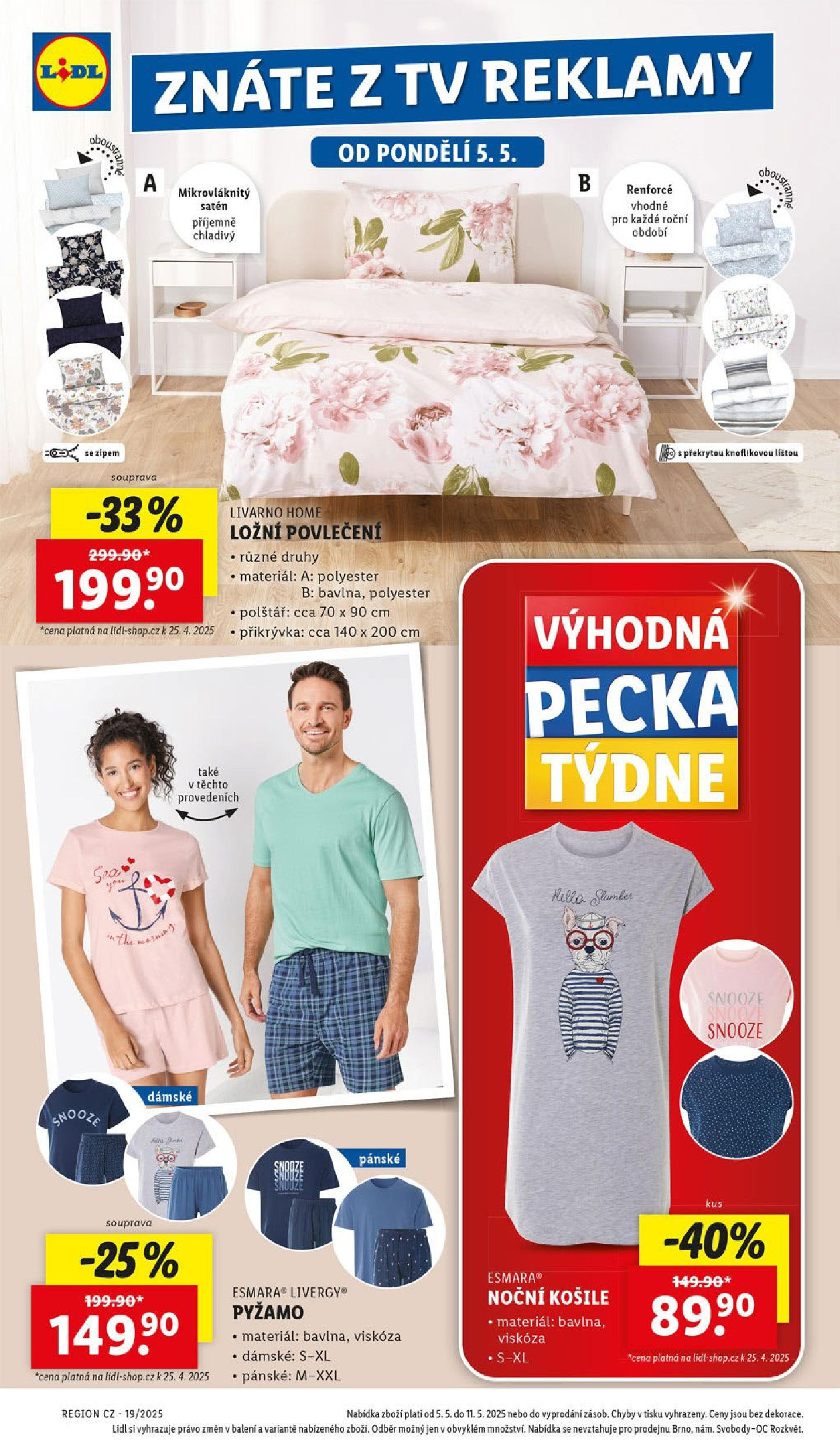 Lidl leták od 05.05.2025 - Nový akční leták | Strana: 2 | Produkty: Povlečení, Ložní povlečení, Polštář, Přikrývka