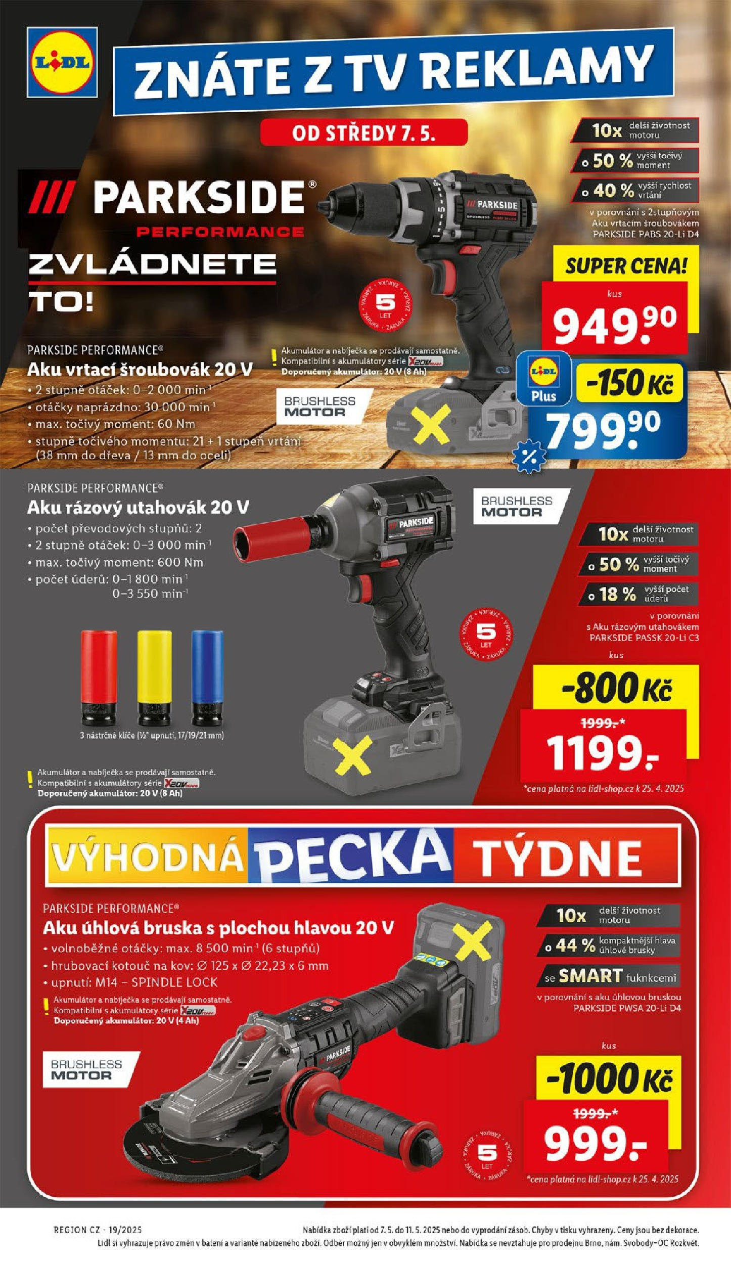 Lidl leták od 05.05.2025 - Nový akční leták | Strana: 14 | Produkty: Úhlové brusky, Rázový utahovák, Aku úhlová bruska, Aku rázový utahovák