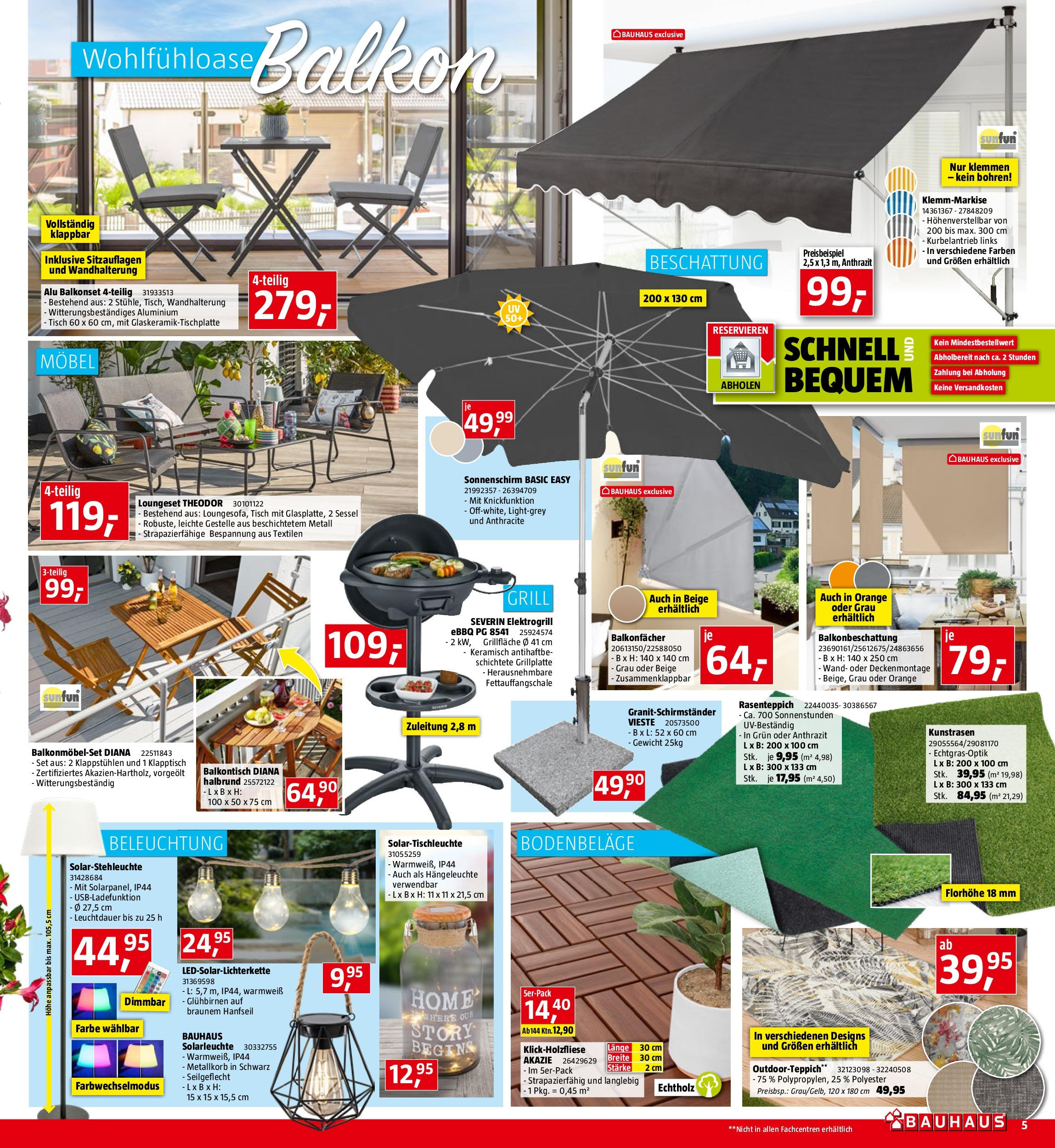 Bauhaus Prospekt aktuell (07.05.2025) || Aktuelle Angebote | Seite: 5 | Produkte: Gewicht, Grill, Sessel, Tisch Bauhaus Prospekt aktuell von 07.05.2025 - Aktuelle Angebote | Seite: 5 | Produkte: Gewicht, Grill, Sessel, Tisch