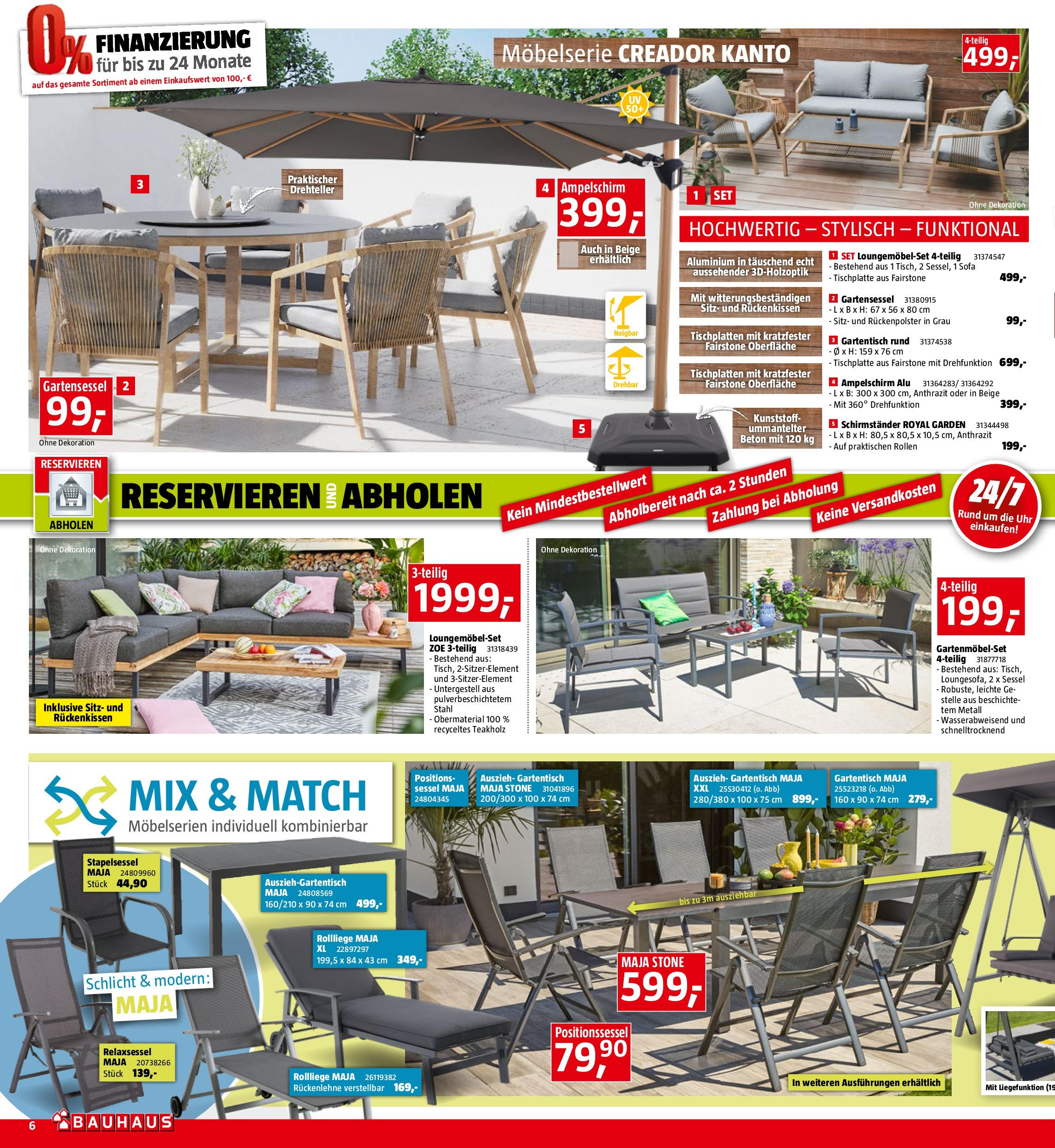 Bauhaus Prospekt aktuell (07.05.2025) || Aktuelle Angebote | Seite: 6 | Produkte: Uhr, Sofa, Sessel Bauhaus Prospekt aktuell von 07.05.2025 - Aktuelle Angebote | Seite: 6 | Produkte: Uhr, Sofa, Sessel