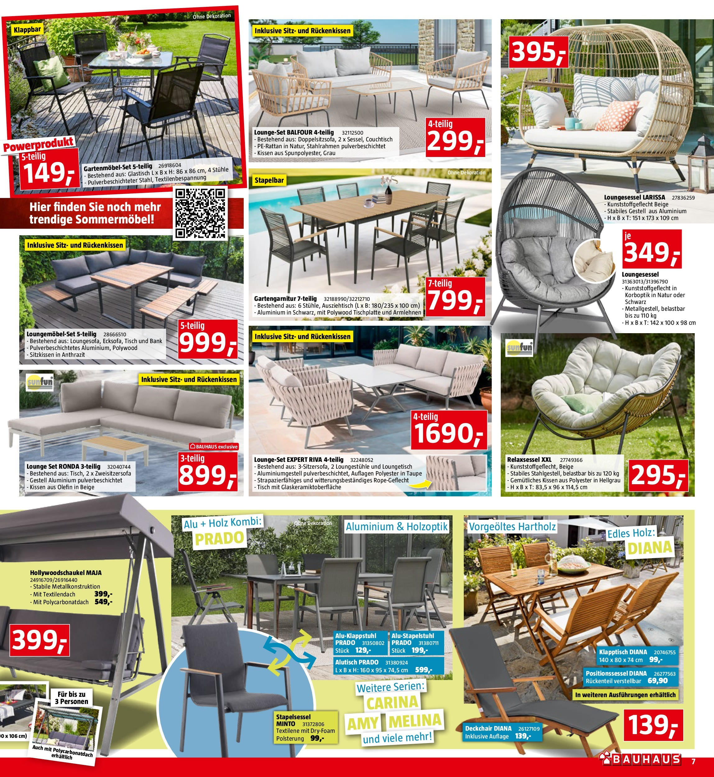 Bauhaus Prospekt aktuell (07.05.2025) || Aktuelle Angebote | Seite: 7 | Produkte: Kissen, Couchtisch, Tisch Bauhaus Prospekt aktuell von 07.05.2025 - Aktuelle Angebote | Seite: 7 | Produkte: Kissen, Couchtisch, Tisch