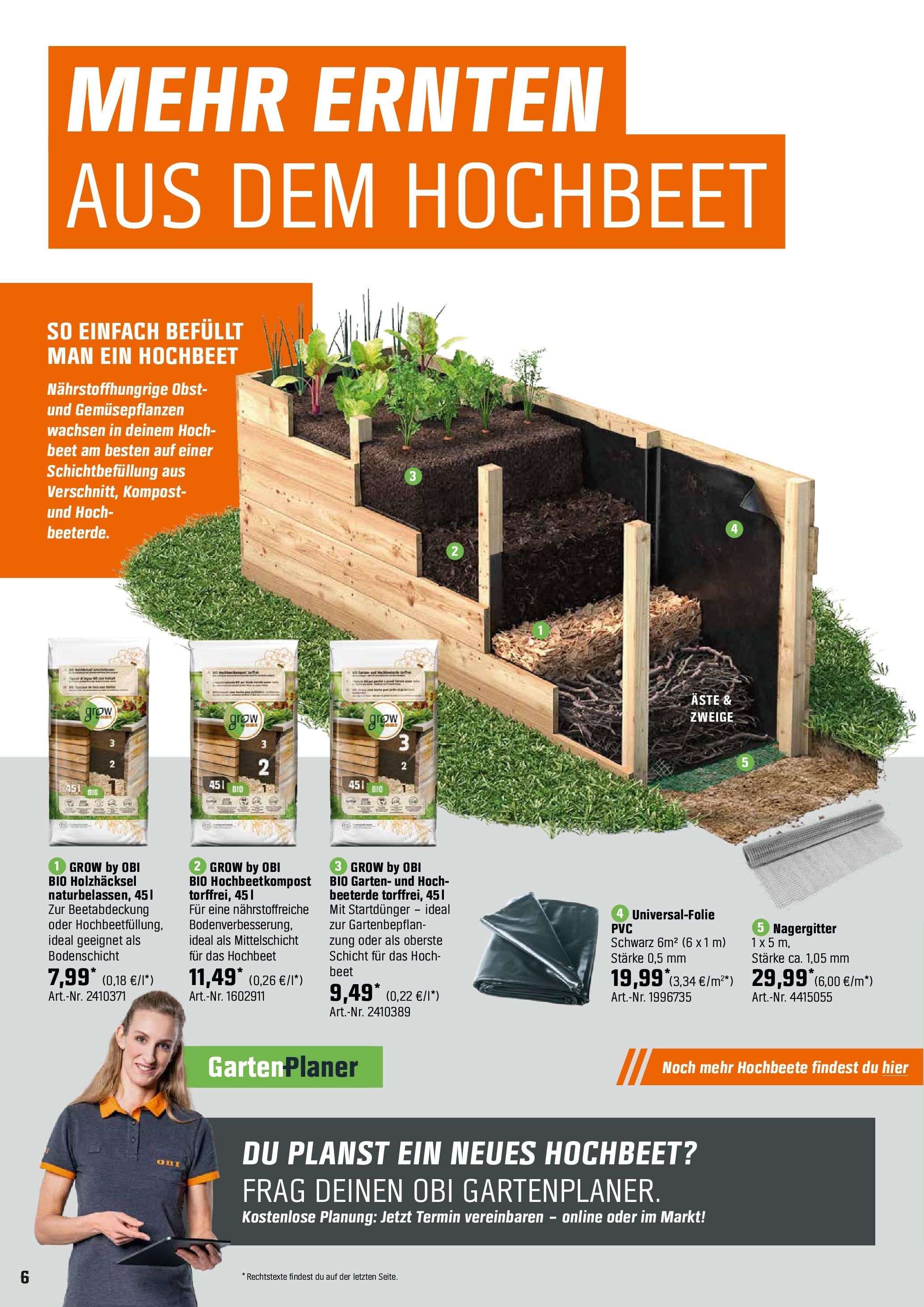Obi - Bring Farbe in den Garten! (ab 05.05.2025) zum Blättern | Seite: 6 | Produkte: Hochbeet, Obst
