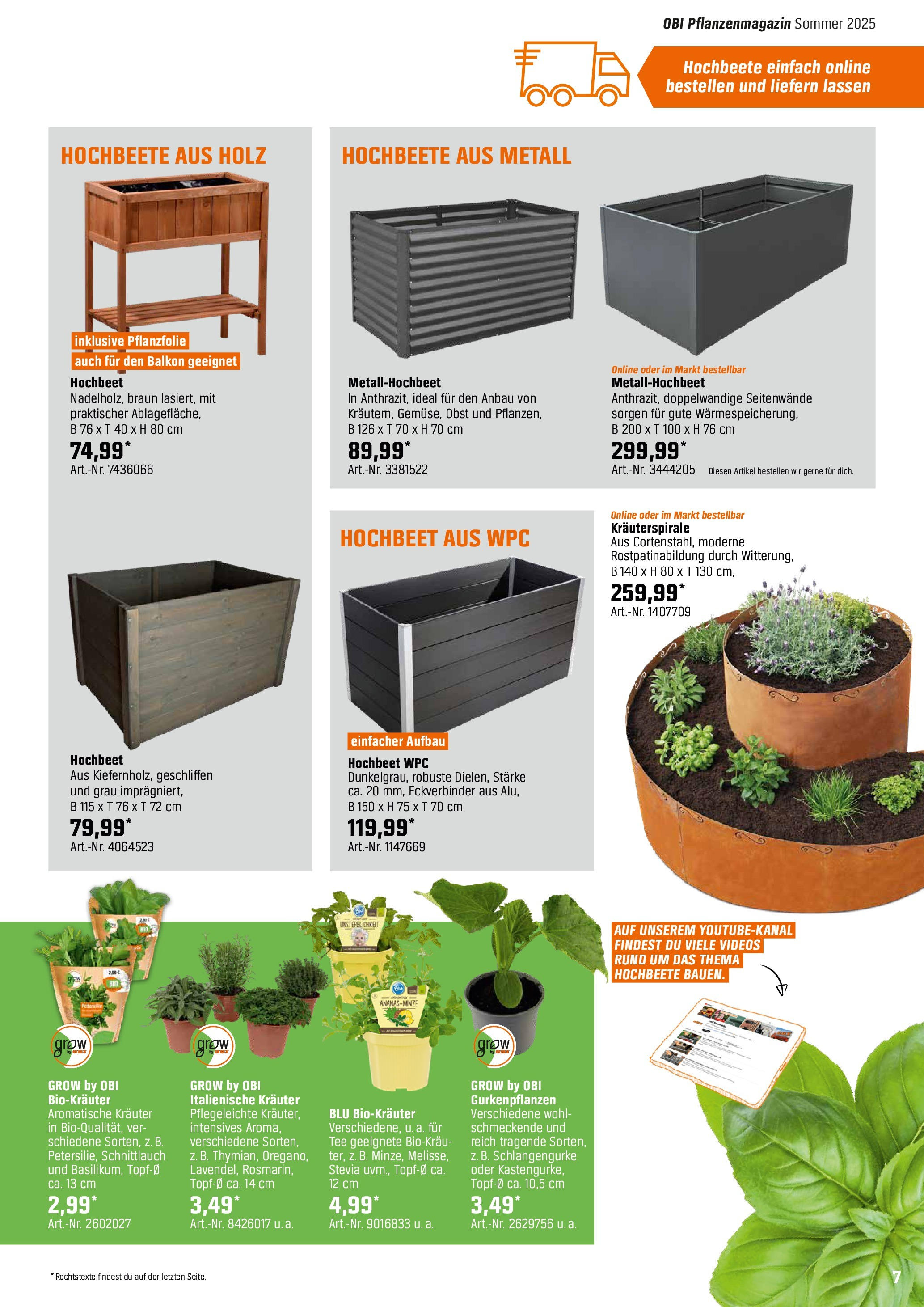OBI Bring Farbe in den Garten! von 04.05.2025 - Aktuelle Angebote | Seite: 7 | Produkte: Obst, Tee