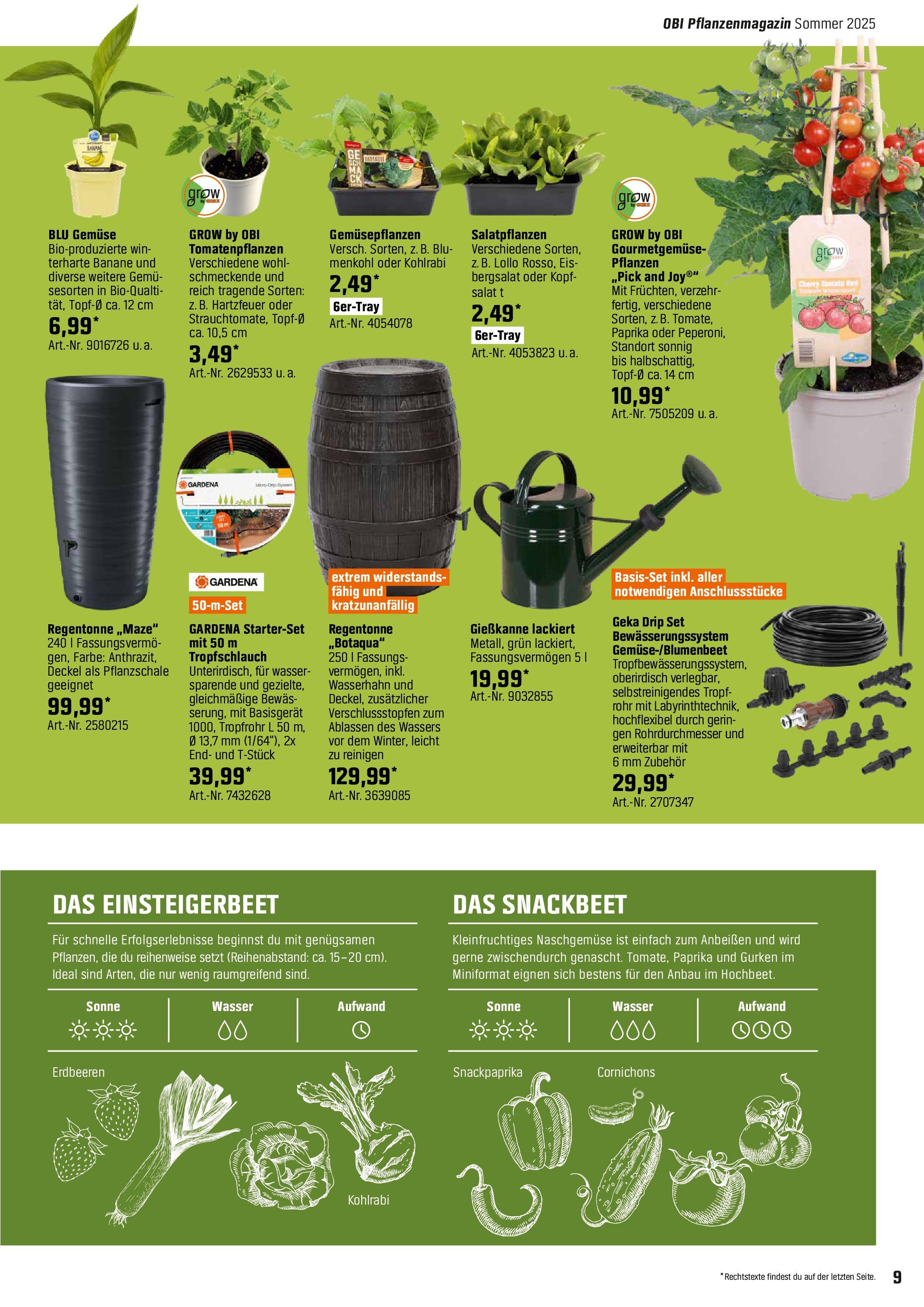 OBI Bring Farbe in den Garten! von 04.05.2025 - Aktuelle Angebote | Seite: 9 | Produkte: Erdbeeren, Gurken, Eis, Gemüse