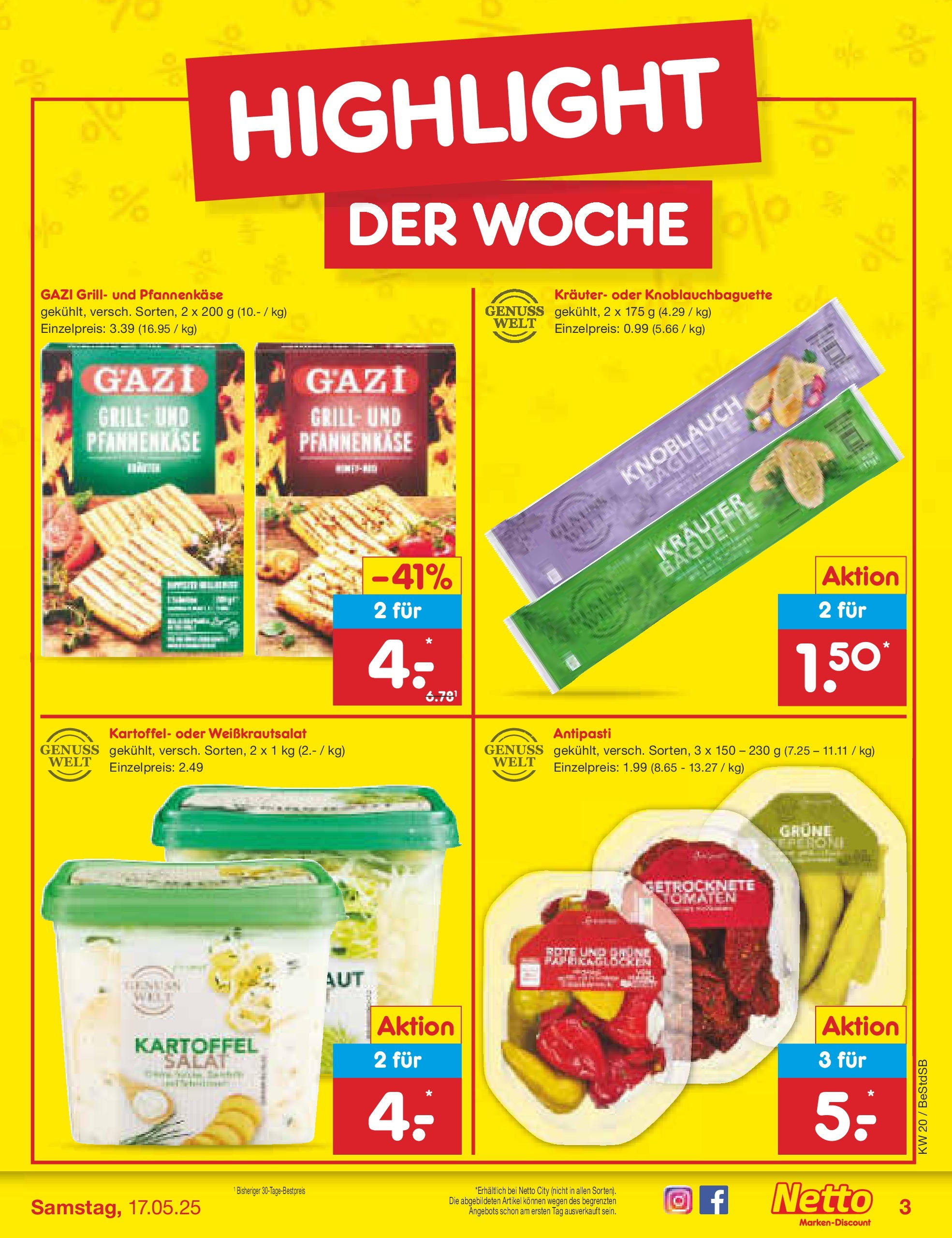 Netto Marken-Discount - Netto: Wochenangebote (ab 12.05.2025) » Angebote | Seite: 3 | Produkte: Grill, Baguette, Knoblauch, Salat Netto Marken-Discount - Netto: Wochenangebote (ab 12.05.2025) » Angebote | Seite: 3 | Produkte: Grill, Baguette, Knoblauch, Salat