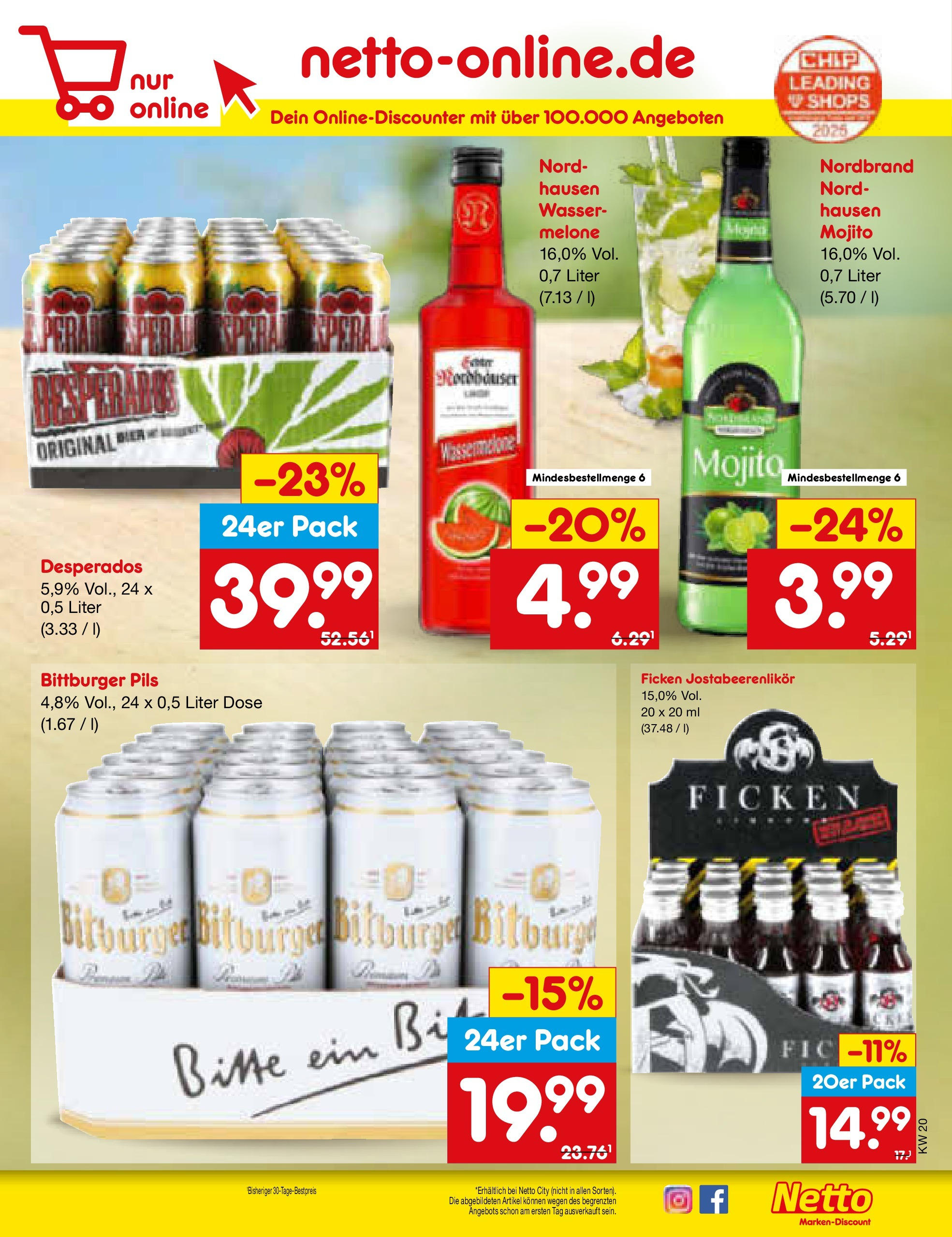 Netto Marken-Discount - Netto: Wochenangebote (ab 12.05.2025) » Angebote | Seite: 29 | Produkte: Wasser, Desperados, Wassermelone, Melone Netto Marken-Discount - Netto: Wochenangebote (ab 12.05.2025) » Angebote | Seite: 29 | Produkte: Wasser, Desperados, Wassermelone, Melone