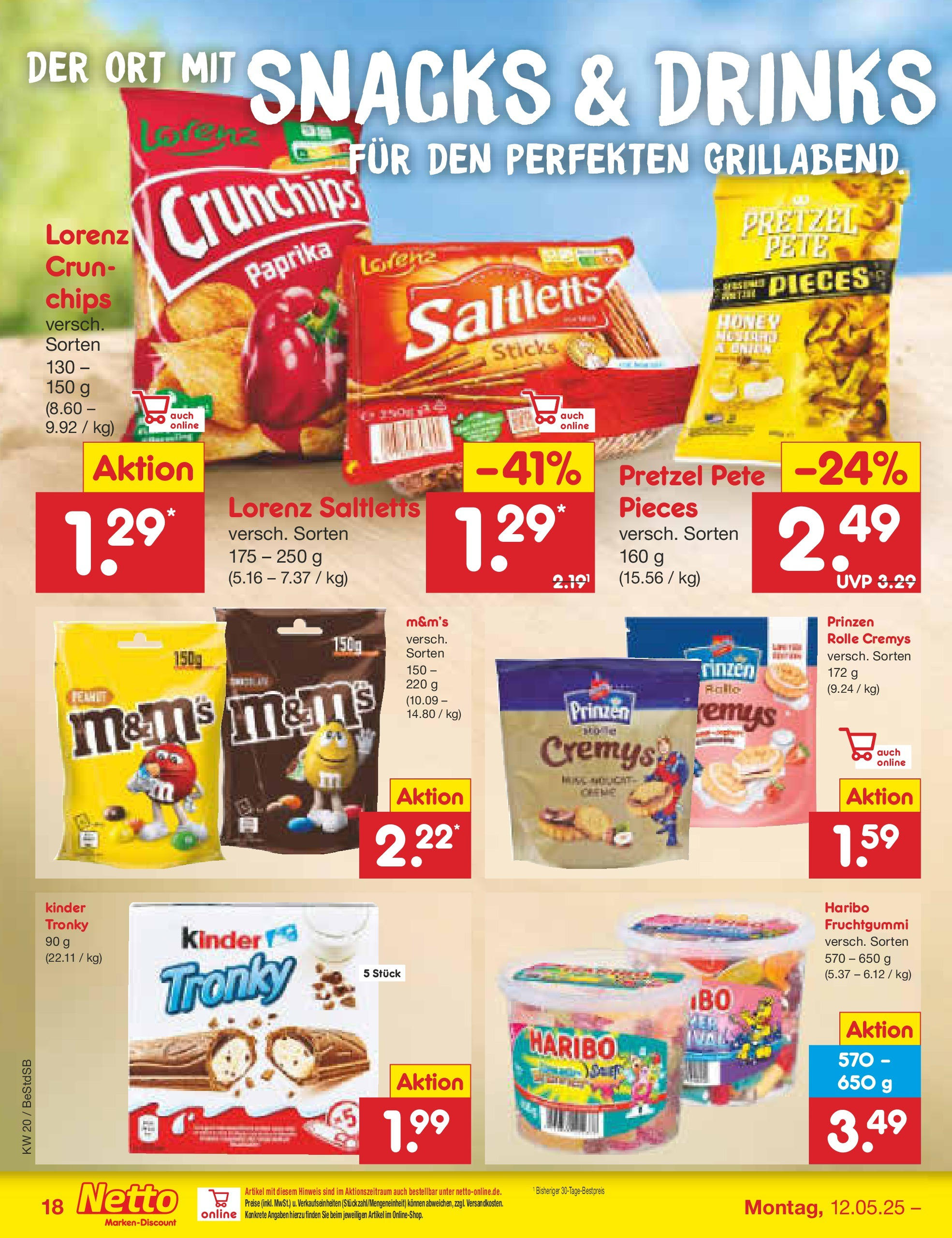 Netto Marken-Discount - Netto: Wochenangebote (ab 12.05.2025) » Angebote | Seite: 22 | Produkte: M&M's, Paprika, Lorenz crunchips, Chips Netto Marken-Discount - Netto: Wochenangebote (ab 12.05.2025) » Angebote | Seite: 22 | Produkte: M&M's, Paprika, Lorenz crunchips, Chips