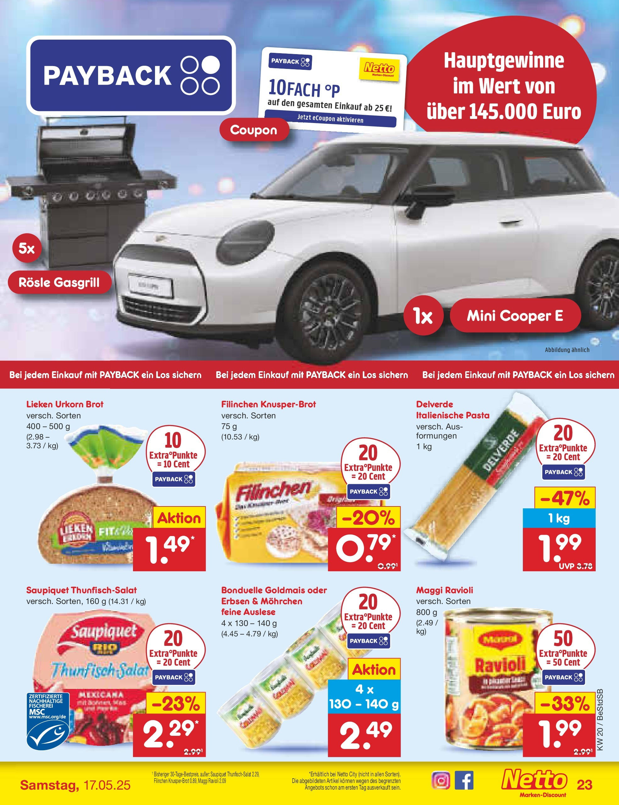 Netto Marken-Discount - Netto: Wochenangebote (ab 12.05.2025) » Angebote | Seite: 39 | Produkte: Thunfisch, Pasta, Salat, Erbsen Netto Marken-Discount - Netto: Wochenangebote (ab 12.05.2025) » Angebote | Seite: 39 | Produkte: Thunfisch, Pasta, Salat, Erbsen