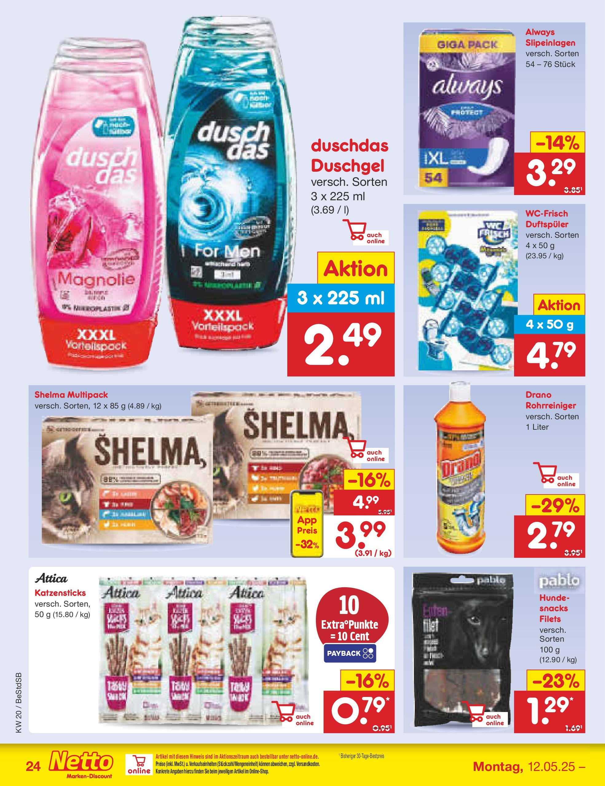 Netto Marken-Discount - Netto: Wochenangebote (ab 12.05.2025) » Angebote | Seite: 44 | Produkte: Duschgel, Duschdas, Shower Gel Netto Marken-Discount - Netto: Wochenangebote (ab 12.05.2025) » Angebote | Seite: 44 | Produkte: Duschgel, Duschdas, Shower Gel