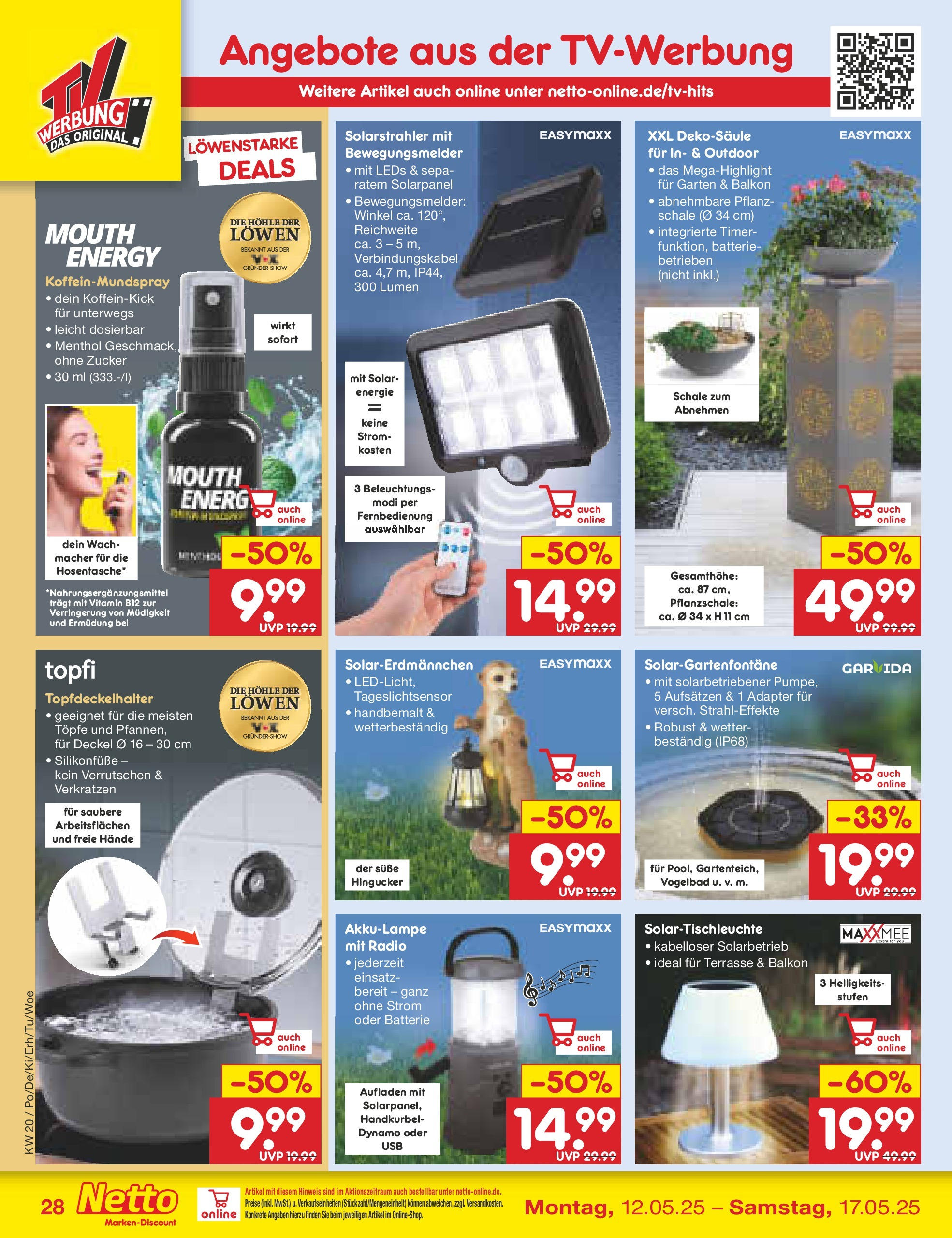 Netto Marken-Discount - Prospekt (ab 12.05.2025) » Angebote | Seite: 50 | Produkte: USB, Energy, Batterie, Radio Netto Marken-Discount - Prospekt (ab 12.05.2025) » Angebote | Seite: 50 | Produkte: USB, Energy, Batterie, Radio