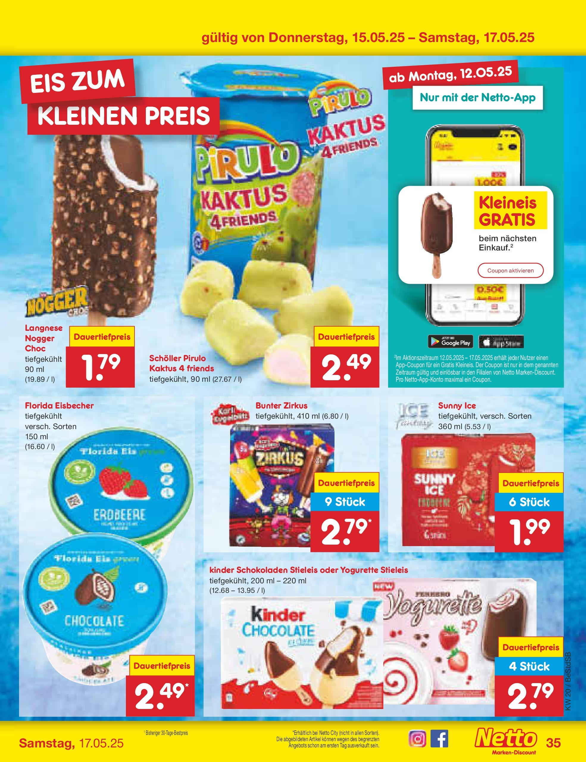 Netto Marken-Discount - Netto: Wochenangebote (ab 12.05.2025) » Angebote | Seite: 57 | Produkte: Langnese, Yogurette, Eis Netto Marken-Discount - Netto: Wochenangebote (ab 12.05.2025) » Angebote | Seite: 57 | Produkte: Langnese, Yogurette, Eis