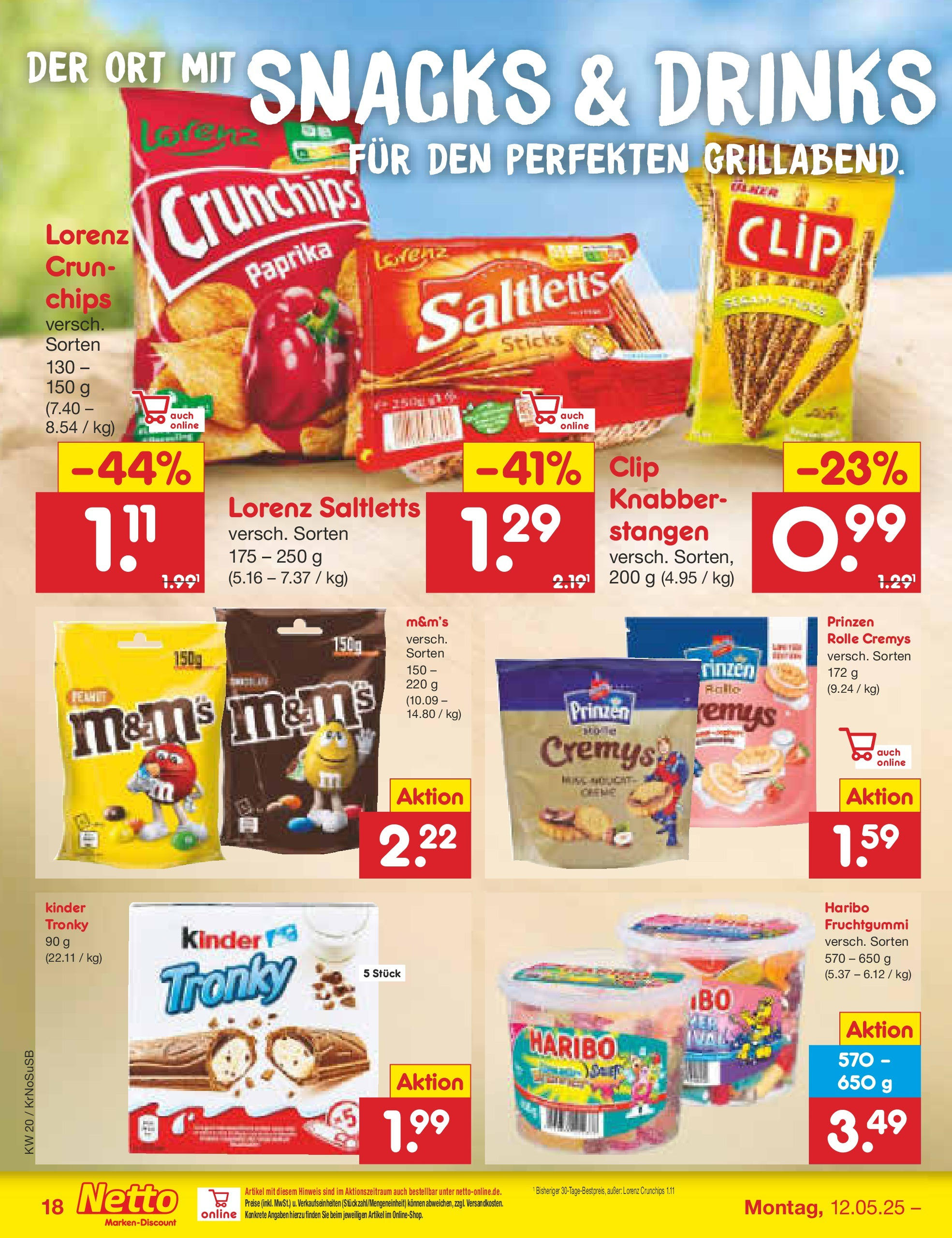 Netto Marken-Discount - Netto: Wochenangebote (ab 12.05.2025) » Angebote | Seite: 22 | Produkte: Haribo, M&M's, Lorenz crunchips, Chips Netto Marken-Discount - Netto: Wochenangebote (ab 12.05.2025) » Angebote | Seite: 22 | Produkte: Haribo, M&M's, Lorenz crunchips, Chips