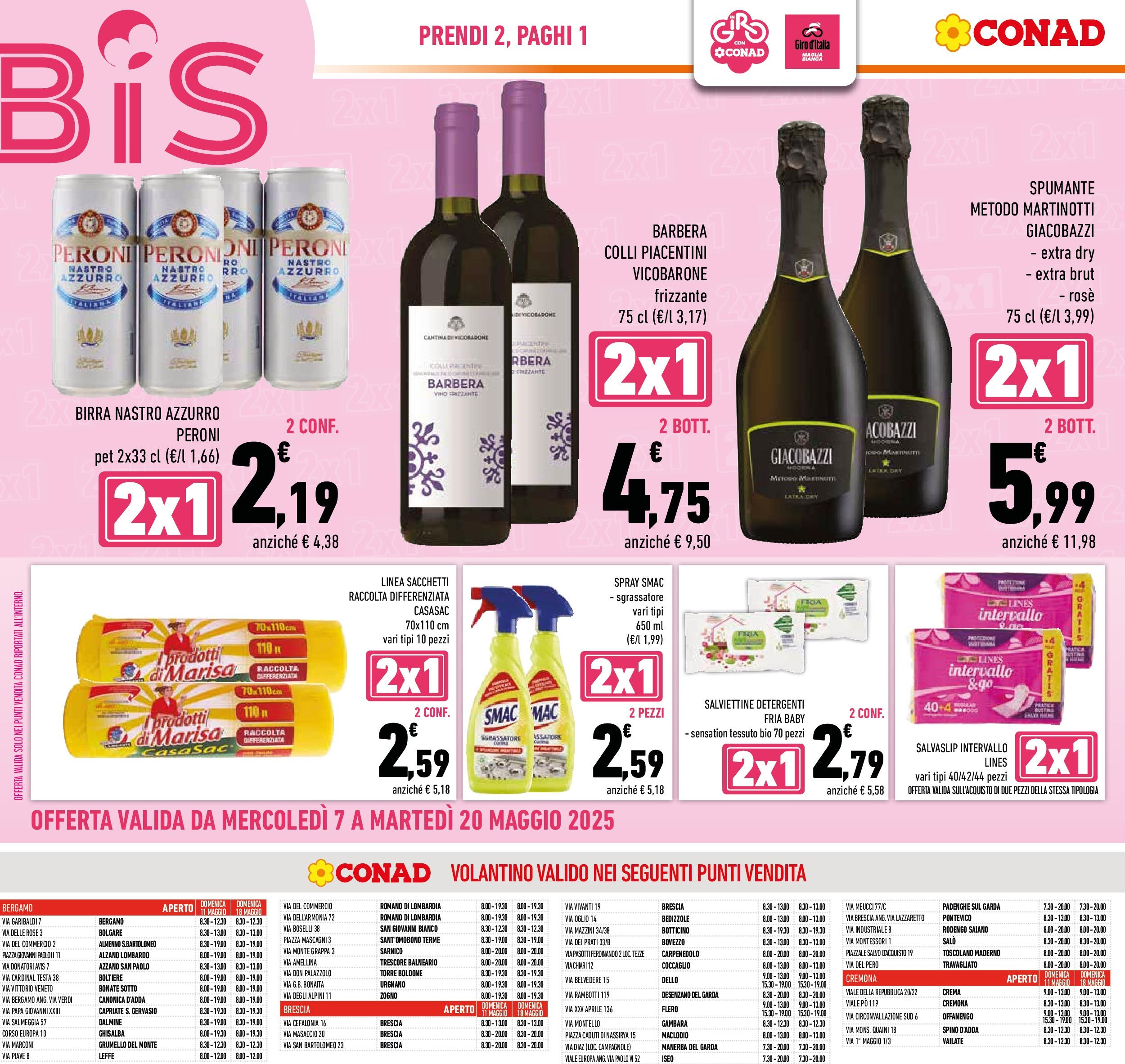 Prossimo volantino Conad dal 06/05/2025 ⏳ Anteprima | Pagina: 6 | Prodotti: Birra, Sgrassatore, Spumante, Grappa Prossimo volantino Conad dal 06/05/2025 > Anteprima | Pagina: 6 | Prodotti: Birra, Sgrassatore, Spumante, Grappa