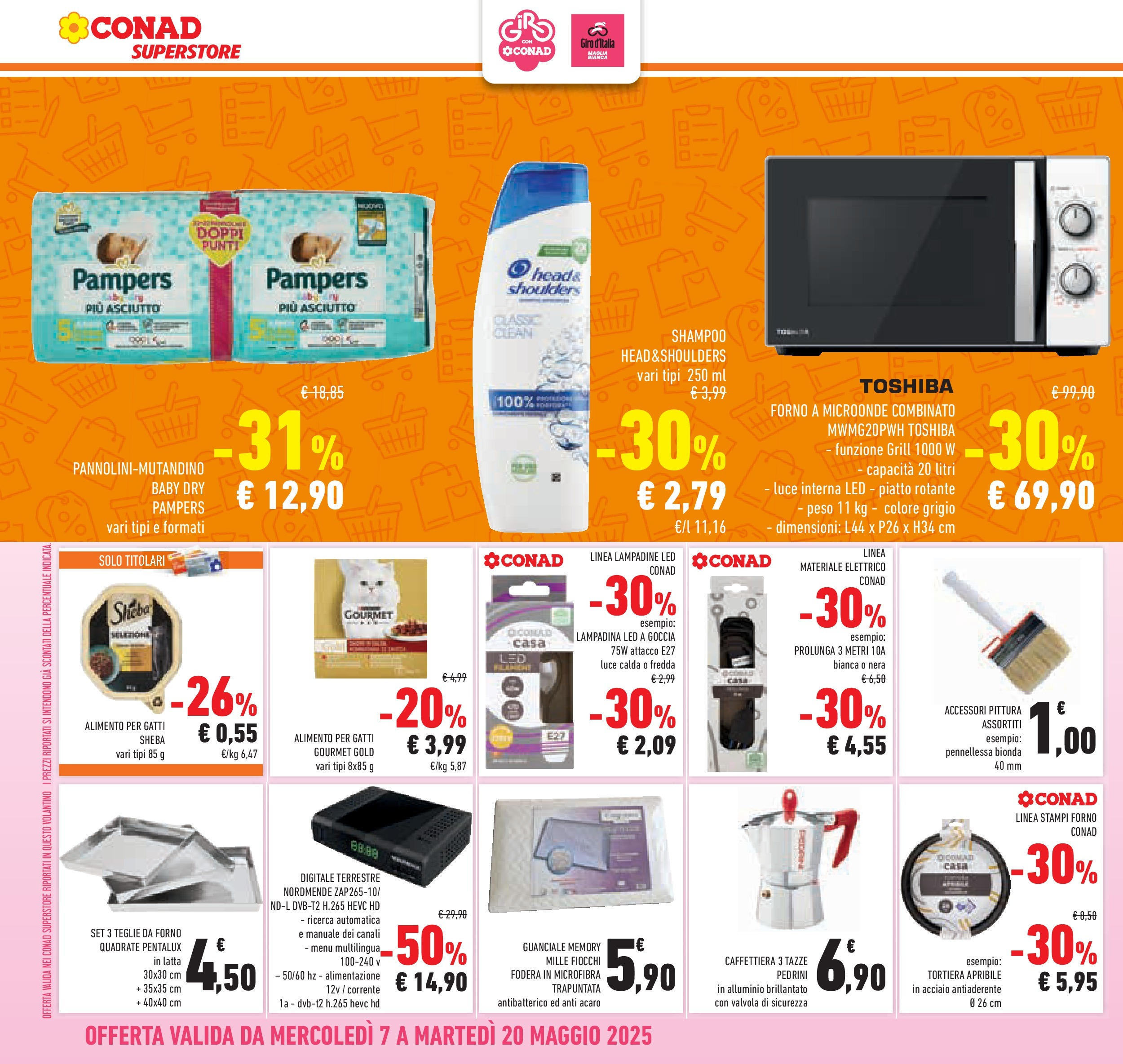 Prossimo volantino Conad dal 06/05/2025 ⏳ Anteprima | Pagina: 20 | Prodotti: Microonde, Fiocchi, Pampers, Pittura Prossimo volantino Conad dal 06/05/2025 > Anteprima | Pagina: 20 | Prodotti: Microonde, Fiocchi, Pampers, Pittura