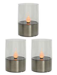Lumineo Solar Kerzen Set 3 tlg.