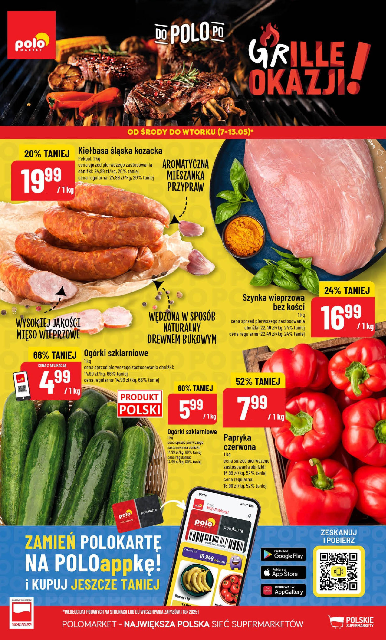 POLOmarket gazetka od jutra (07.05.2025) | Nowa PDF | Strona: 1 | Produkty: Kie艂basa, Mi臋so, Szynka, Papryka POLOmarket gazetka od jutra (07.05.2025) - Nowa PDF | Strona: 1 | Produkty: Kie艂basa, Mi臋so, Szynka, Papryka