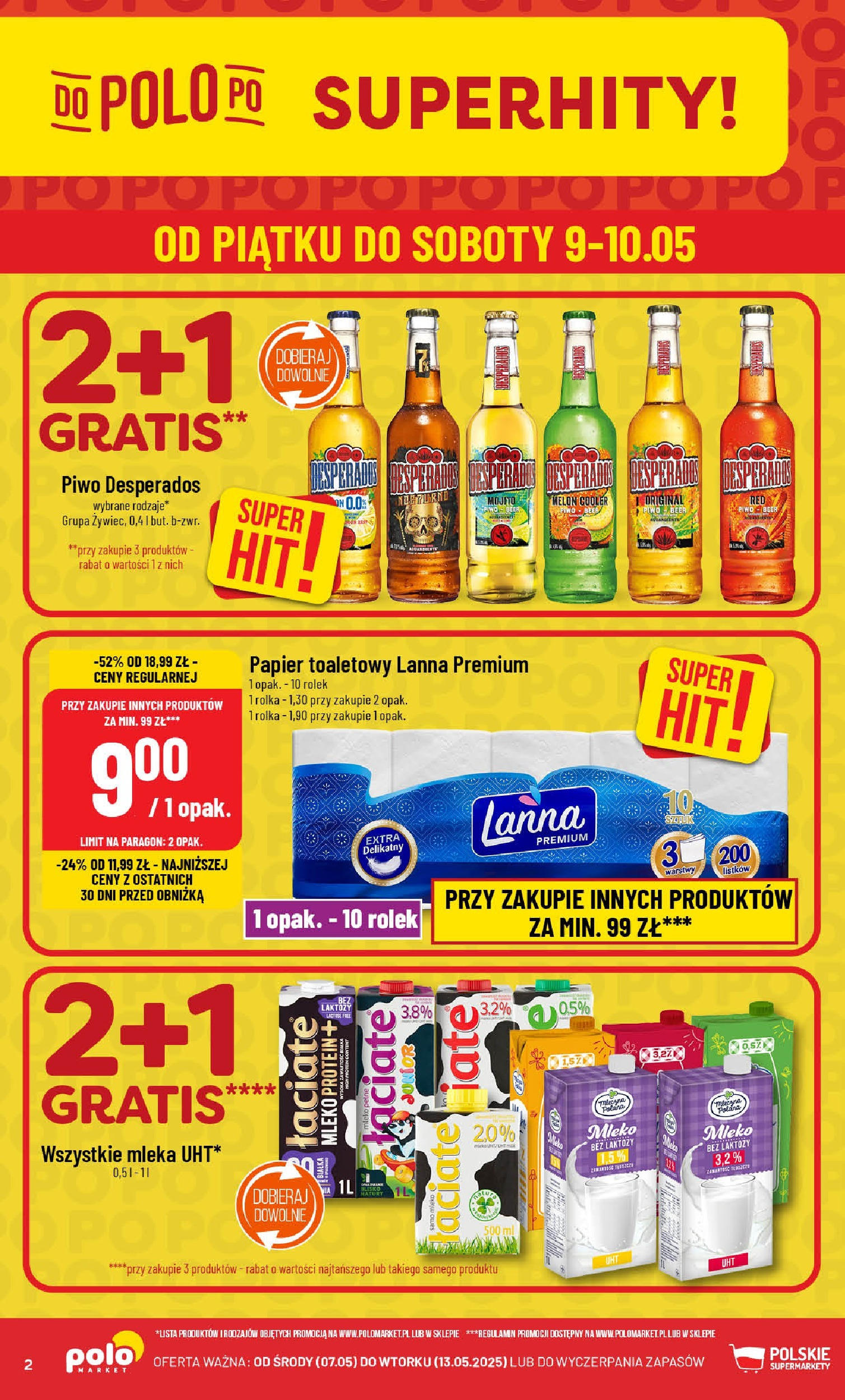 POLOmarket gazetka od jutra (07.05.2025) | Nowa PDF | Strona: 2 | Produkty: Melon, Bez laktozy, Papier toaletowy, Piwo POLOmarket gazetka od jutra (07.05.2025) - Nowa PDF | Strona: 2 | Produkty: Melon, Bez laktozy, Papier toaletowy, Piwo