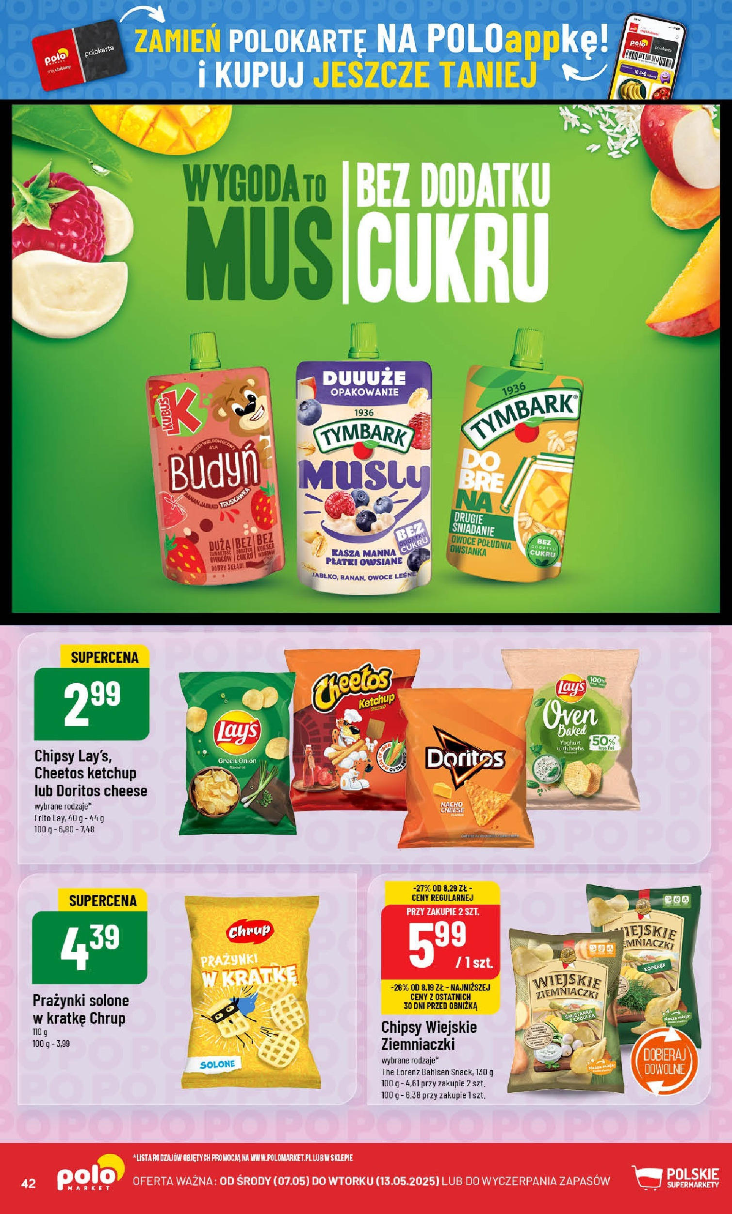 POLOmarket gazetka od jutra (07.05.2025) | Nowa PDF | Strona: 42 | Produkty: P艂atki owsiane, Owsianka, Ketchup, Ziemniaczki POLOmarket gazetka od jutra (07.05.2025) - Nowa PDF | Strona: 42 | Produkty: P艂atki owsiane, Owsianka, Ketchup, Ziemniaczki