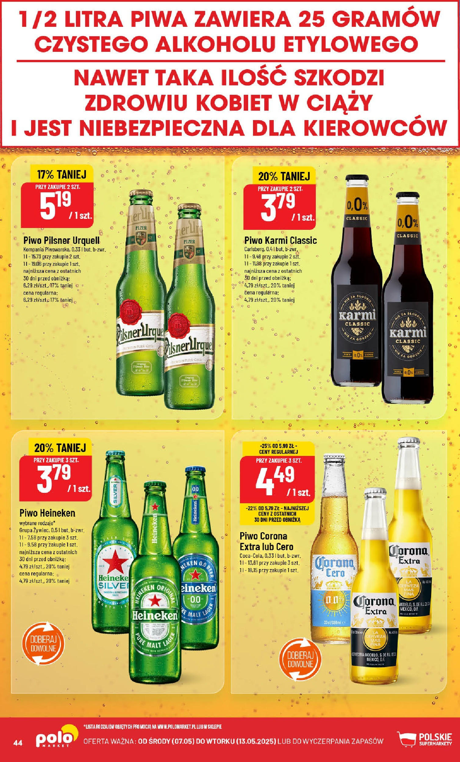 POLOmarket gazetka od jutra (07.05.2025) | Nowa PDF | Strona: 44 | Produkty: Piwo, Heineken POLOmarket gazetka od jutra (07.05.2025) - Nowa PDF | Strona: 44 | Produkty: Piwo, Heineken