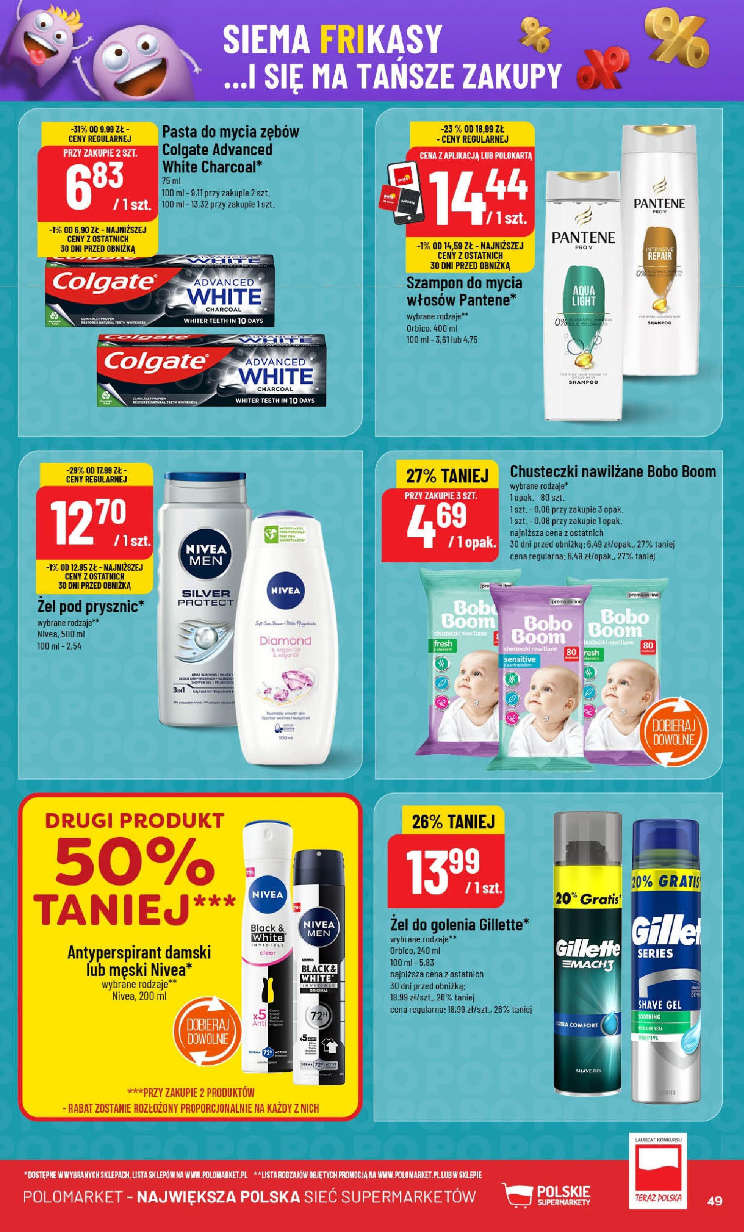 POLOmarket gazetka od jutra (07.05.2025) | Nowa PDF | Strona: 49 | Produkty: Gillette, Szampon, Antyperspirant POLOmarket gazetka od jutra (07.05.2025) - Nowa PDF | Strona: 49 | Produkty: Gillette, Szampon, Antyperspirant